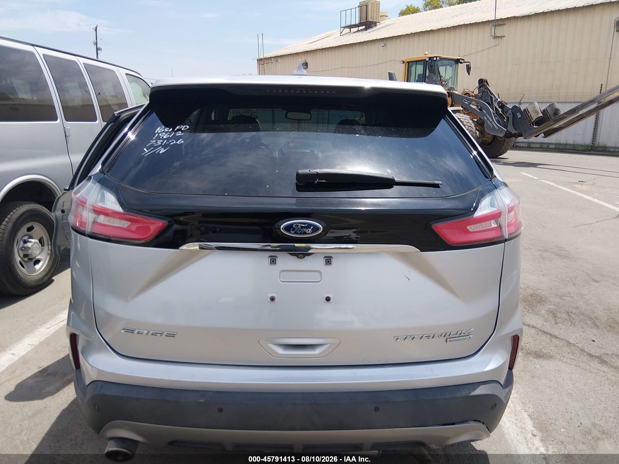 2019 Ford Edge Titanium Silver vin: 2FMPK3K94KBB81204