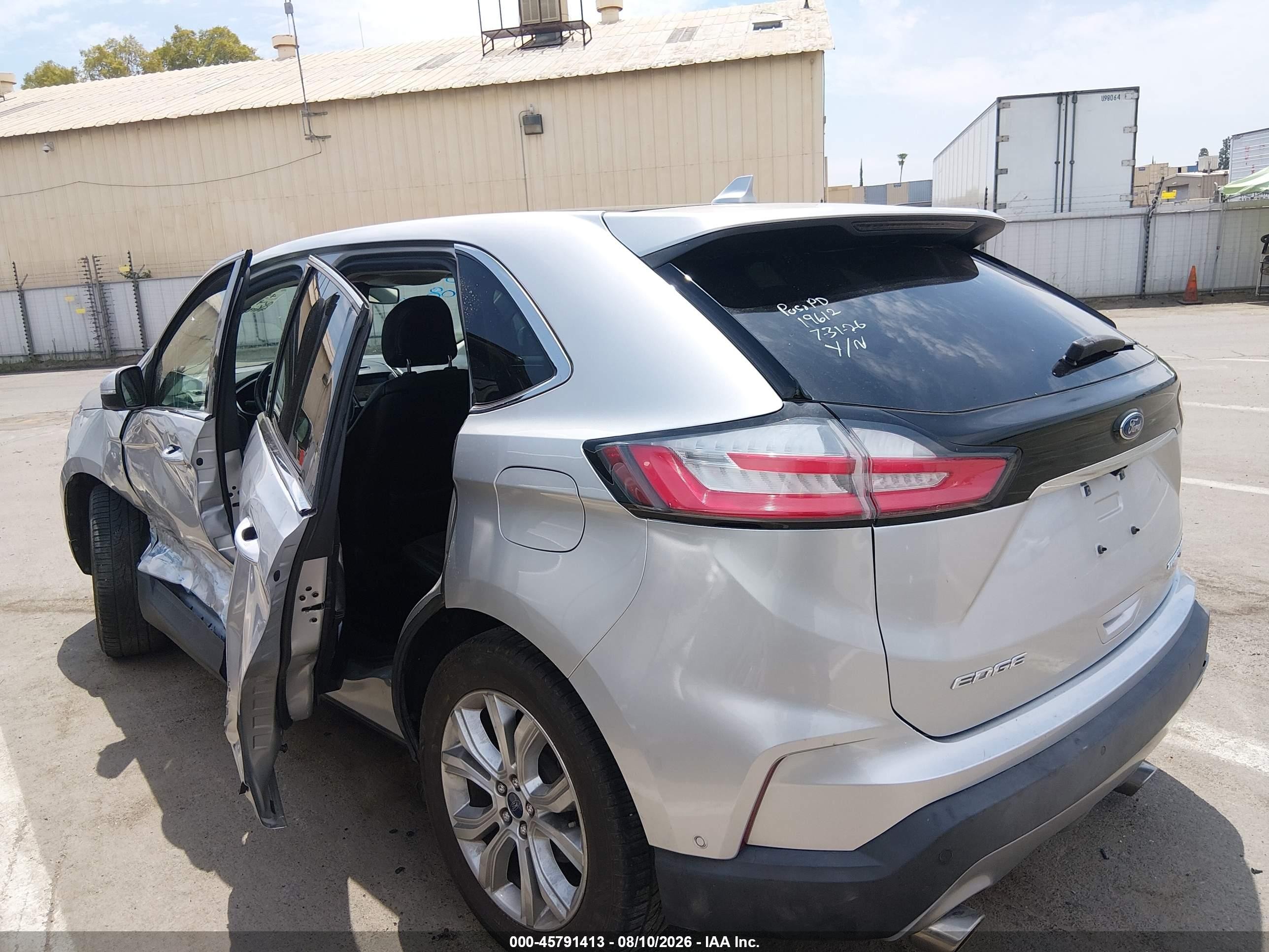 2019 Ford Edge Titanium Silver vin: 2FMPK3K94KBB81204