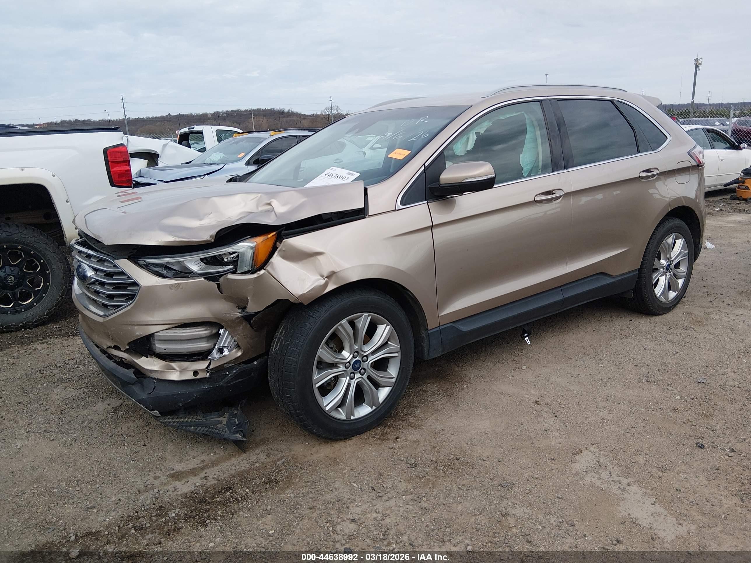 2020 Ford Edge Titanium Gold vin: 2FMPK3K94LBA71965