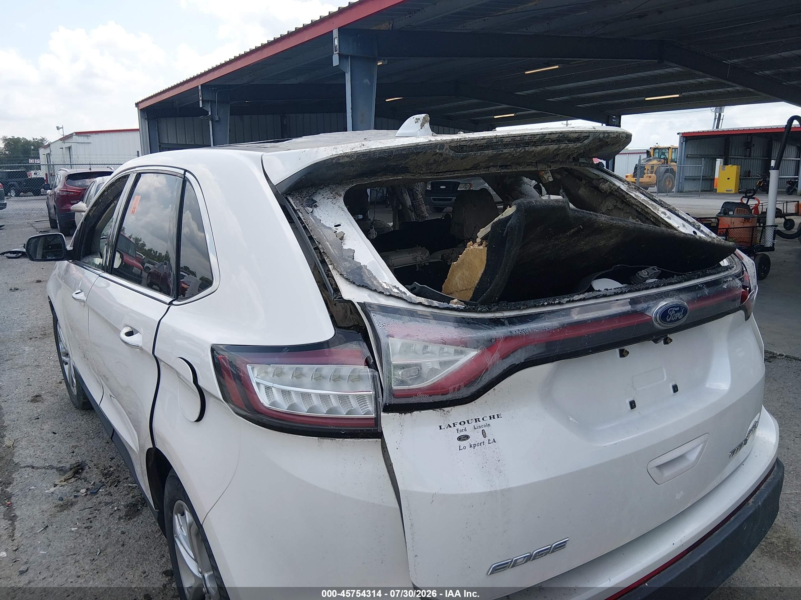 2015 Ford Edge Titanium White vin: 2FMPK3K95FBB75952