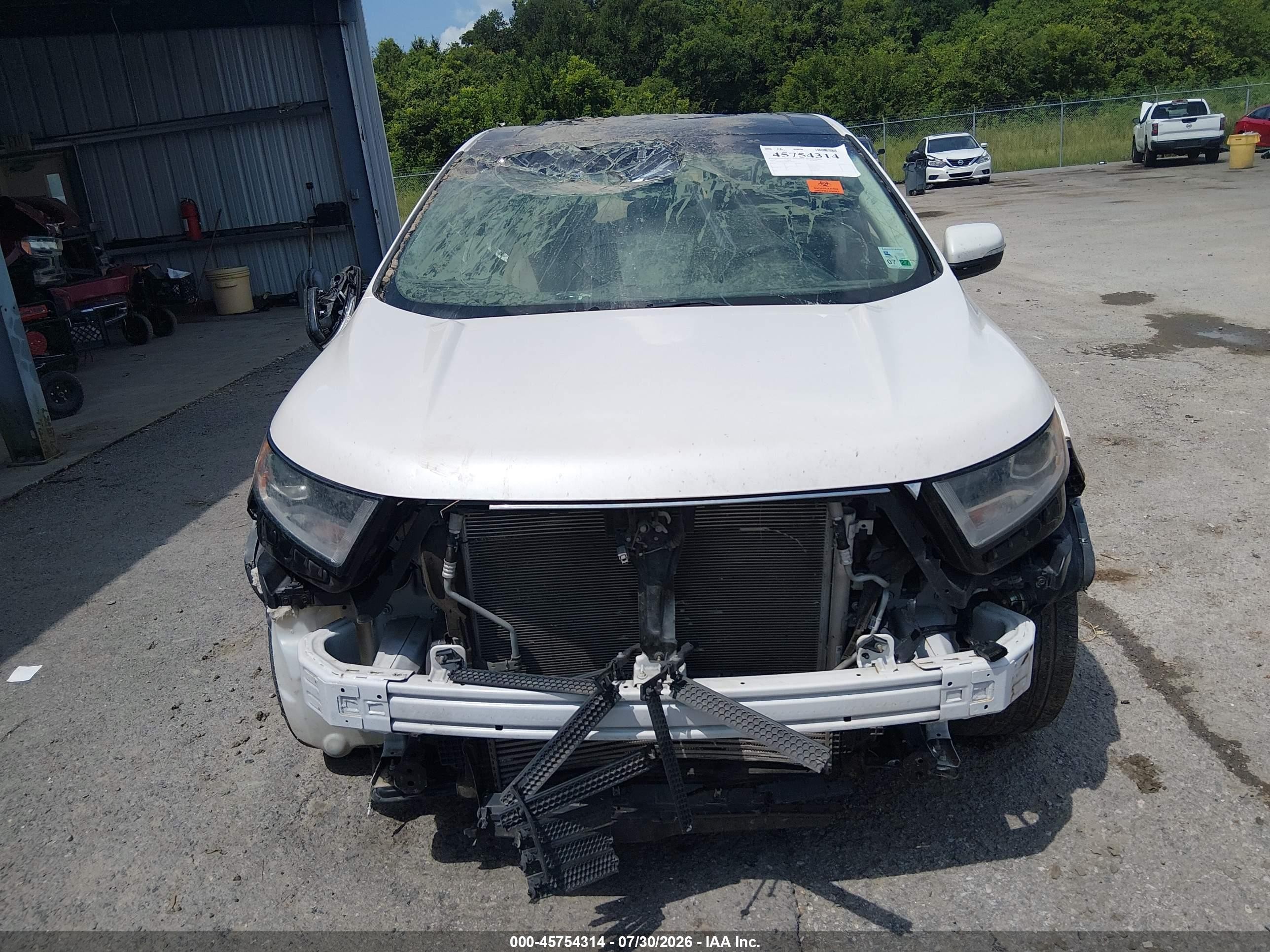 2015 Ford Edge Titanium White vin: 2FMPK3K95FBB75952
