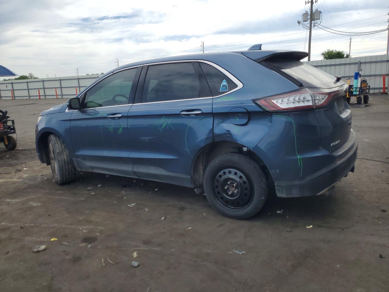 2018 Ford Edge Titanium Blue vin: 2FMPK3K95JBB93585