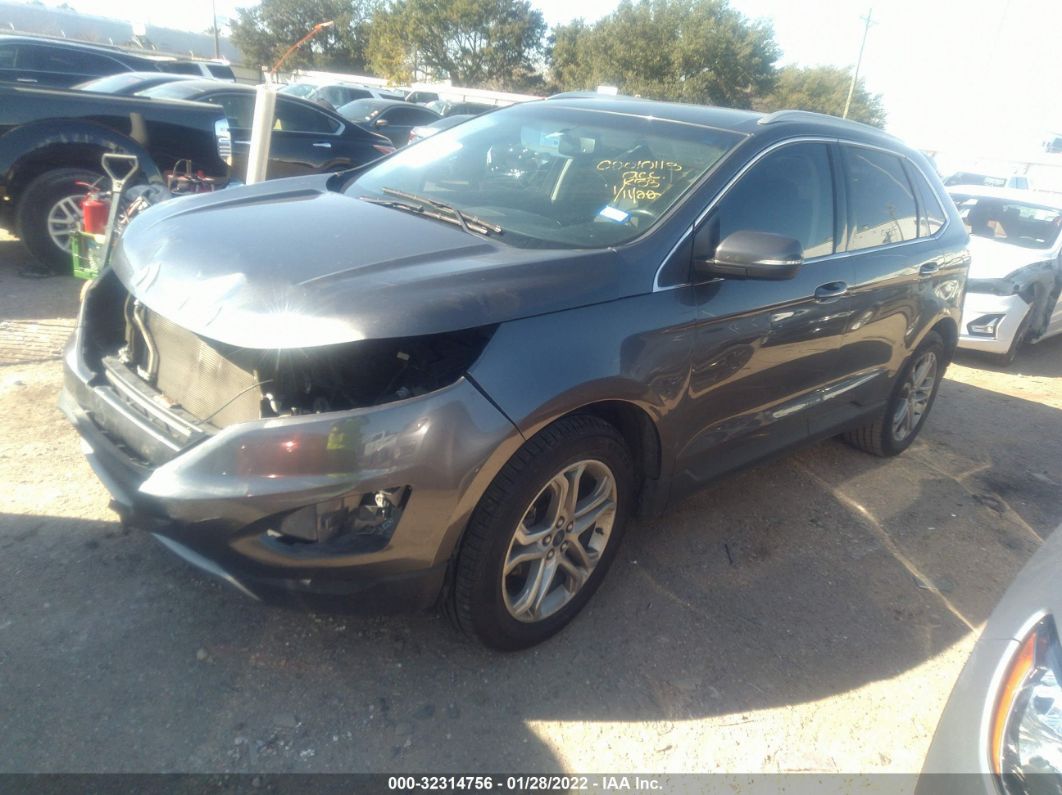 2016 Ford Edge Titanium Gray vin: 2FMPK3K96GBB88498