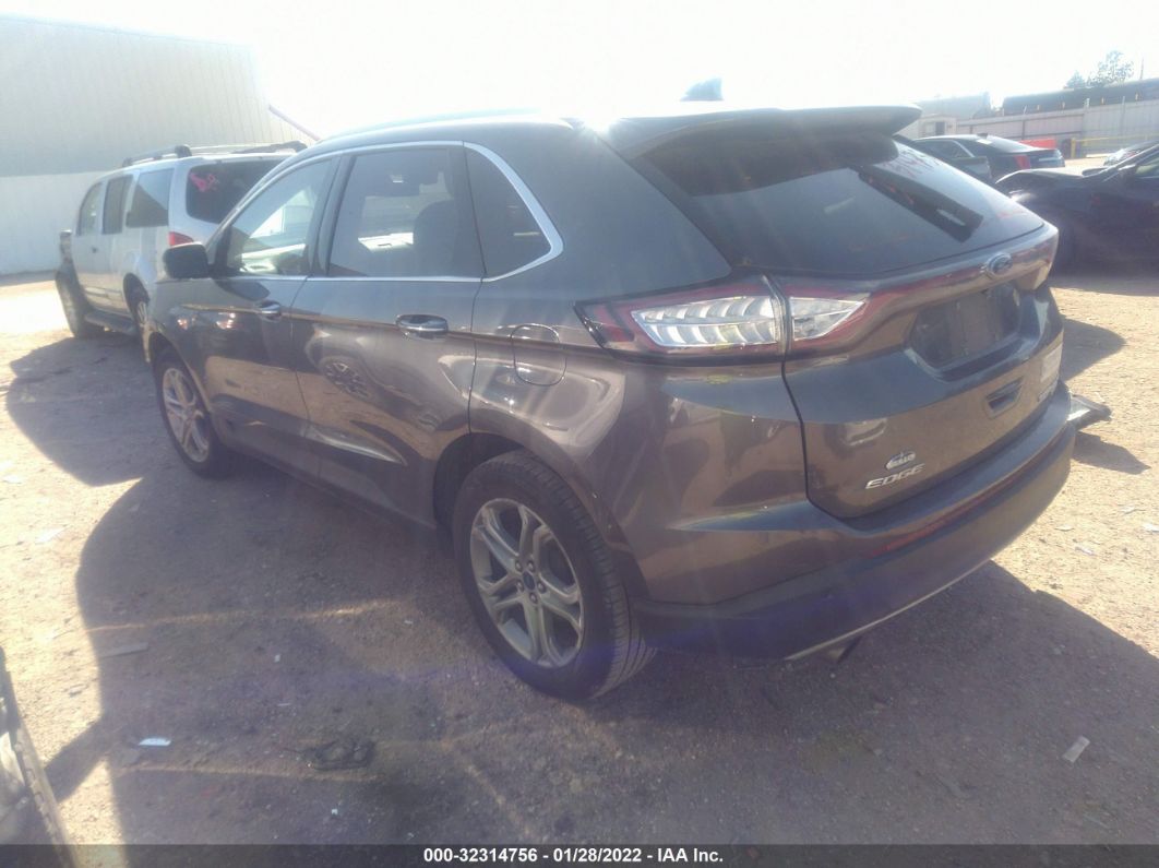 2016 Ford Edge Titanium Gray vin: 2FMPK3K96GBB88498