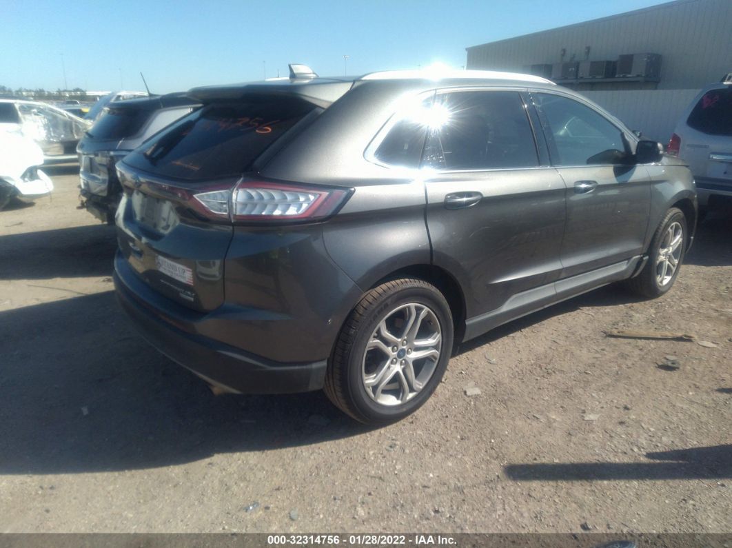 2016 Ford Edge Titanium Gray vin: 2FMPK3K96GBB88498