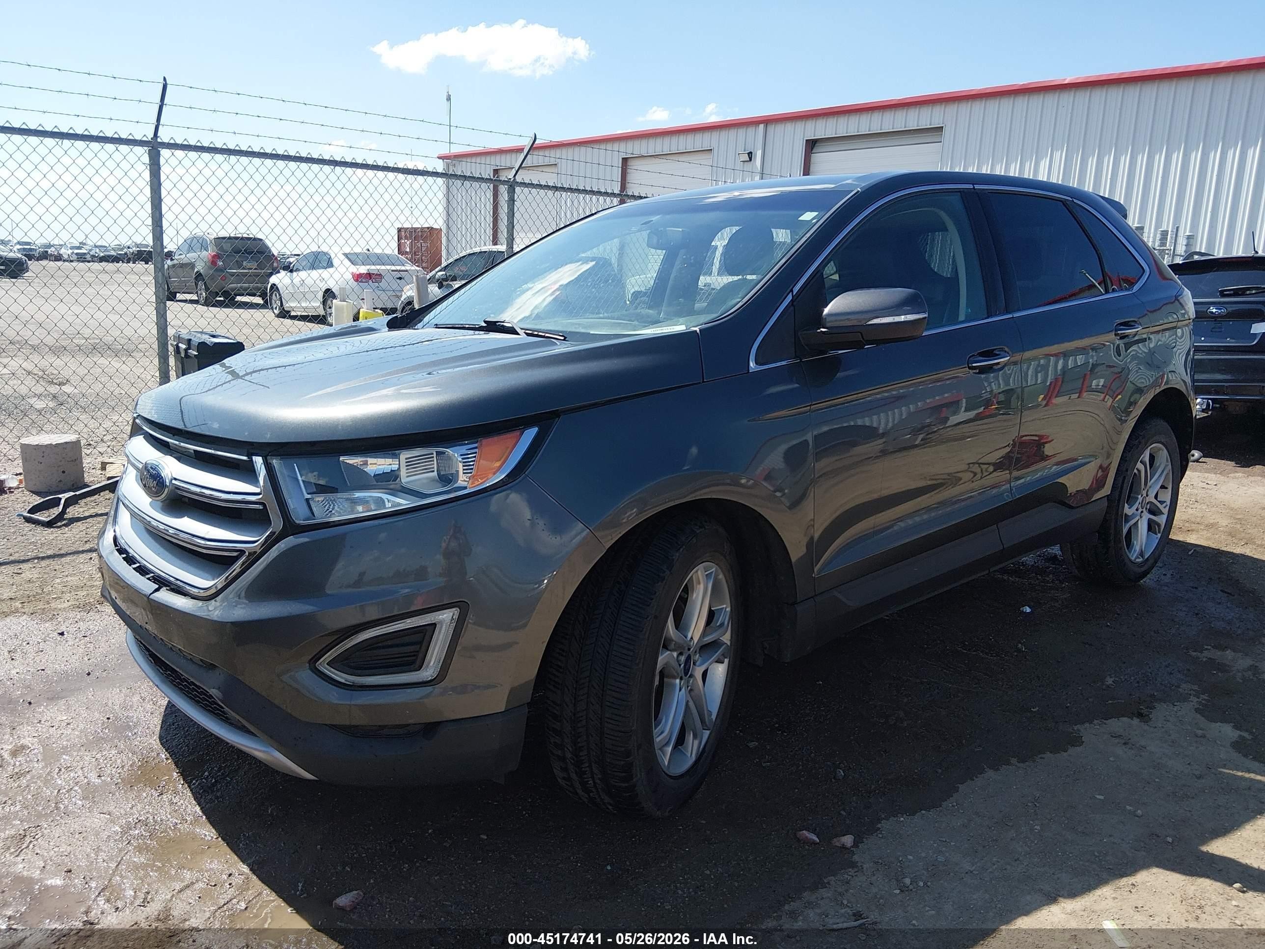 2017 Ford Edge Titanium Gray vin: 2FMPK3K96HBB46981