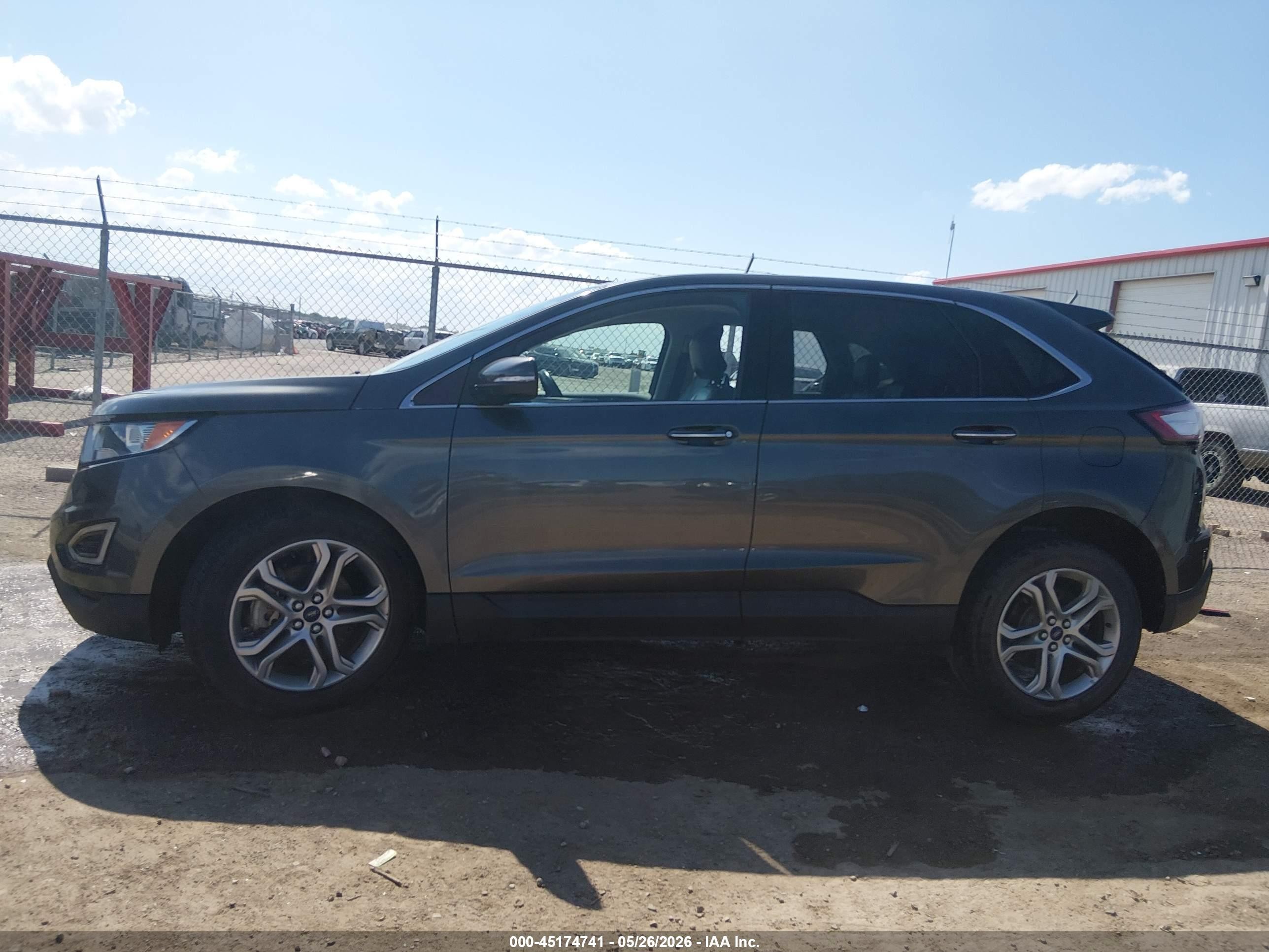2017 Ford Edge Titanium Gray vin: 2FMPK3K96HBB46981