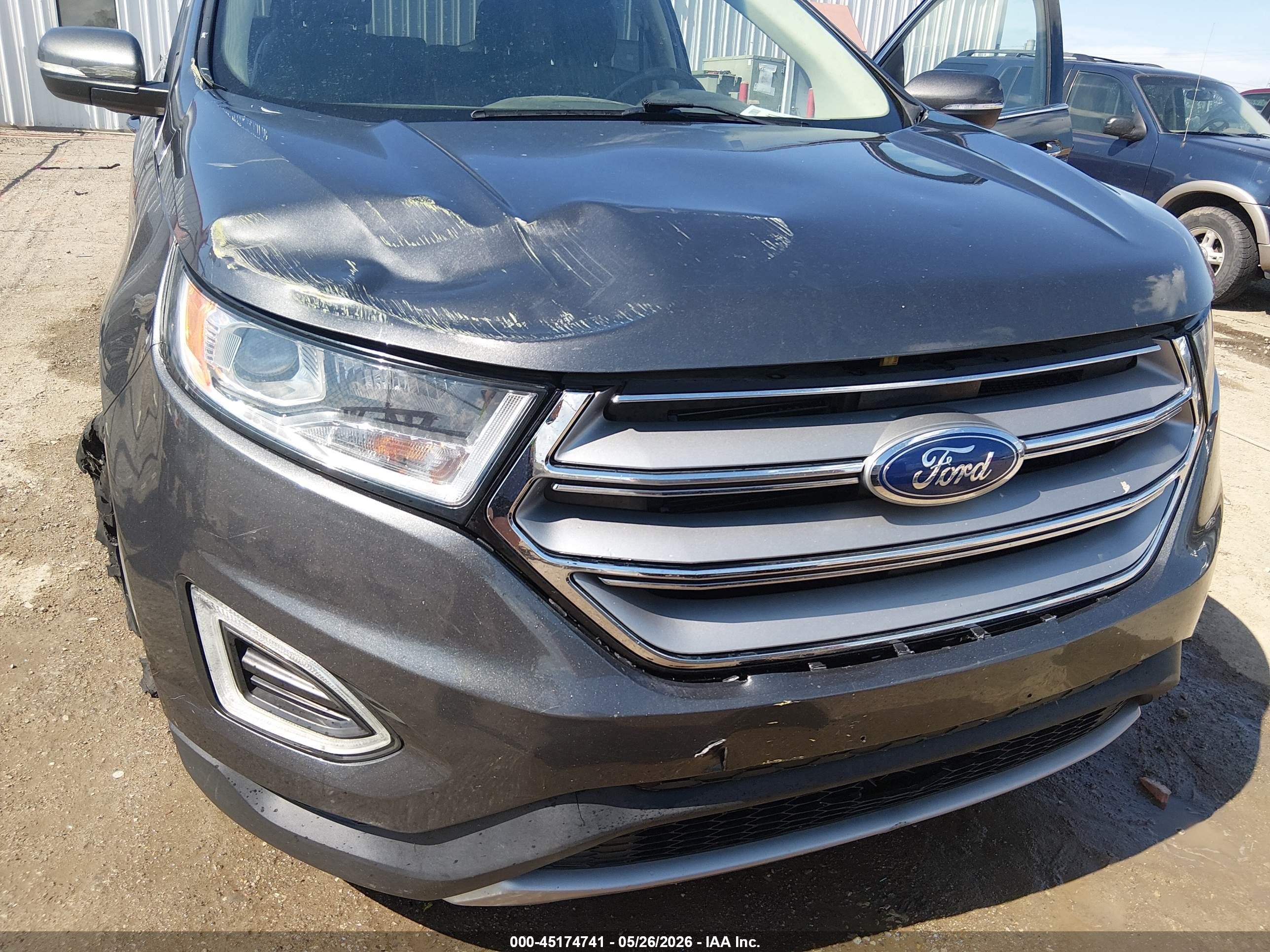 2017 Ford Edge Titanium Gray vin: 2FMPK3K96HBB46981