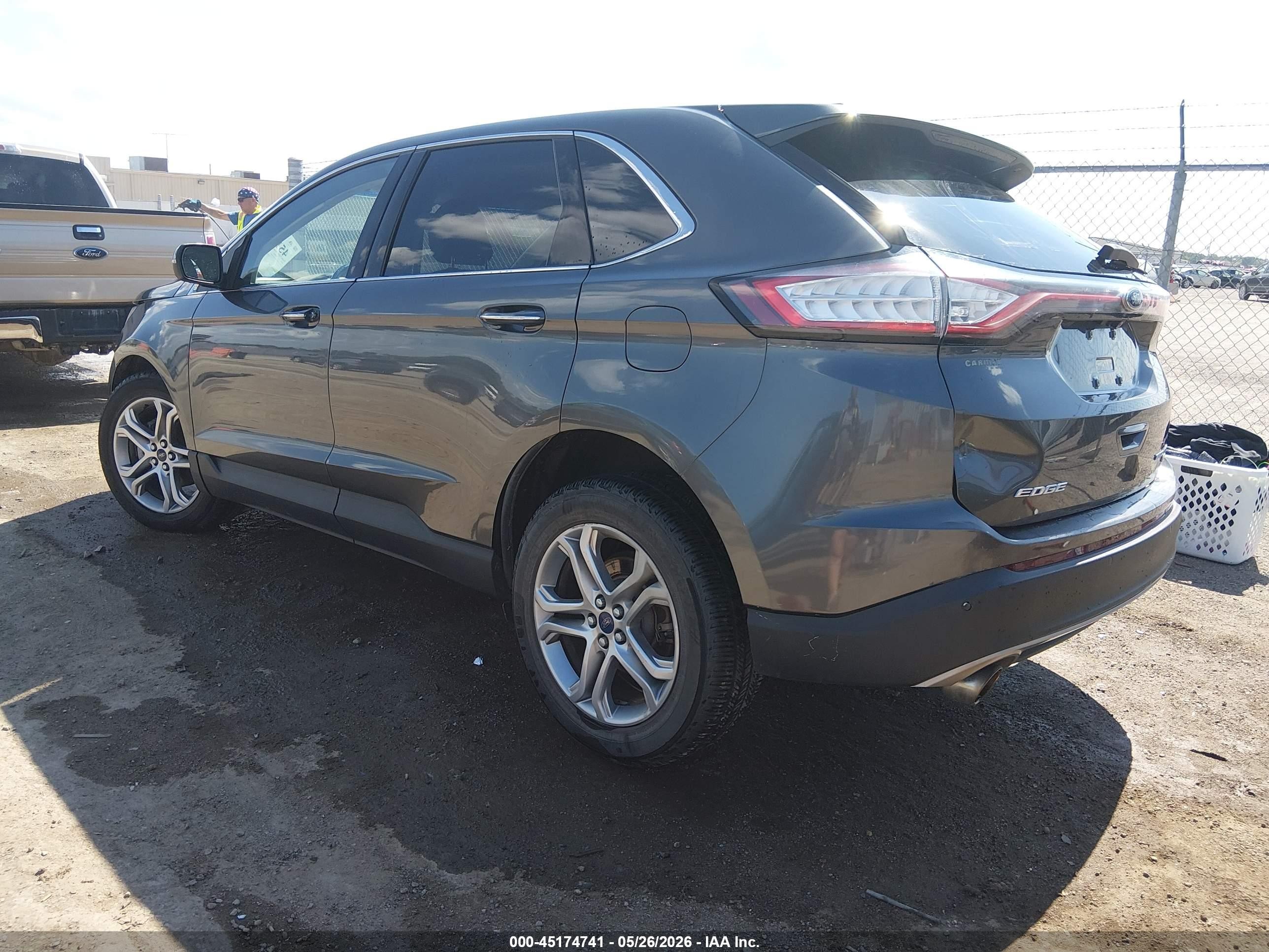 2017 Ford Edge Titanium Gray vin: 2FMPK3K96HBB46981