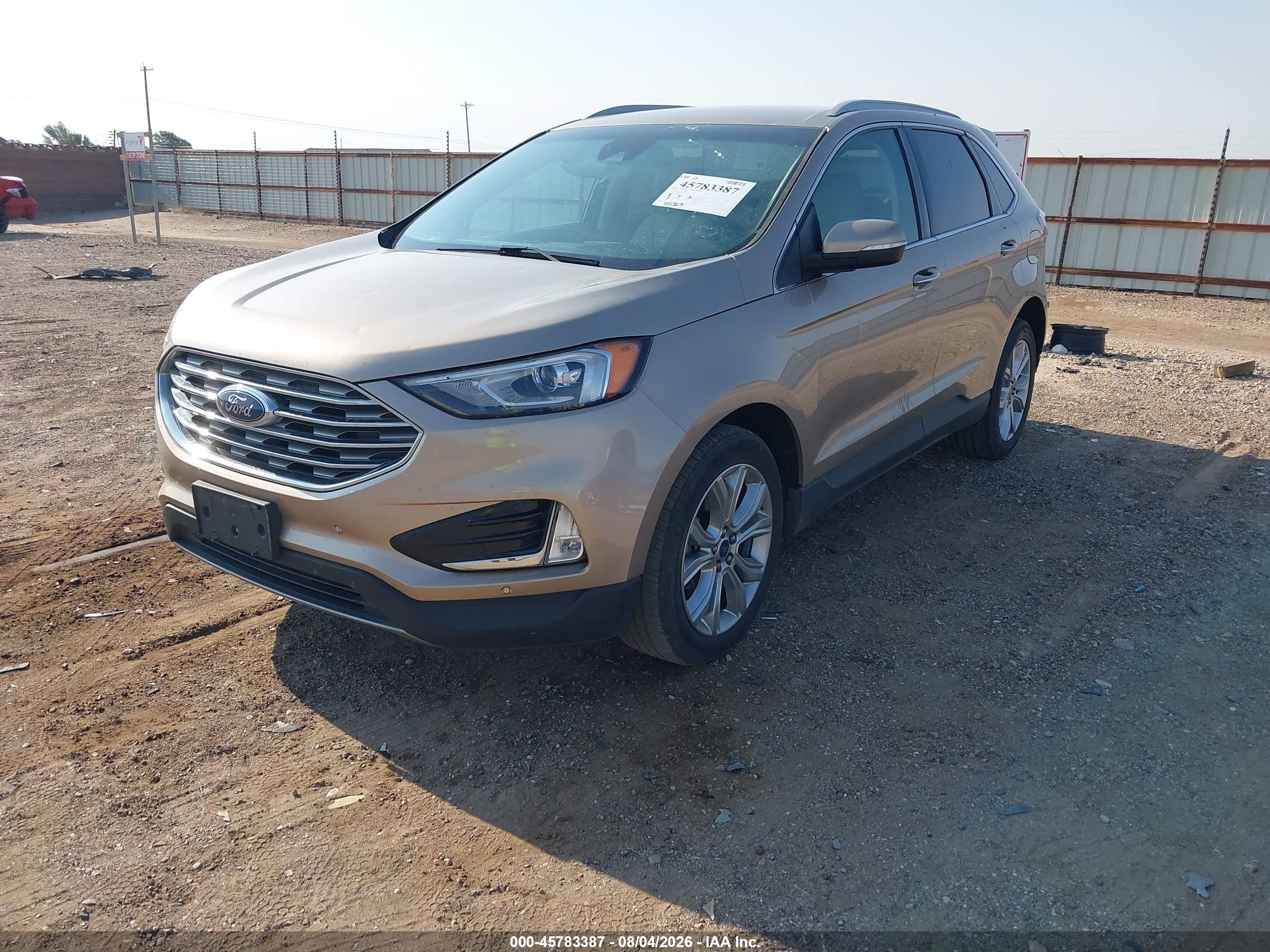 2020 Ford Edge Titanium Beige vin: 2FMPK3K96LBA55539