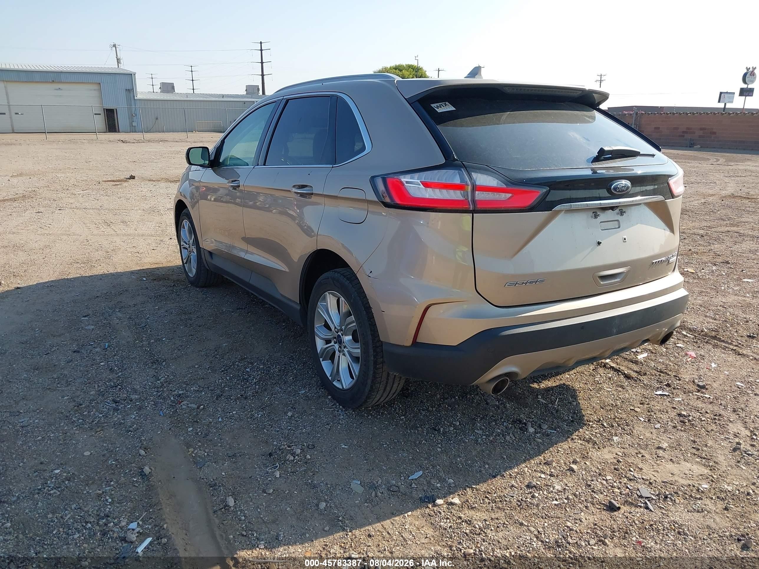 2020 Ford Edge Titanium Beige vin: 2FMPK3K96LBA55539