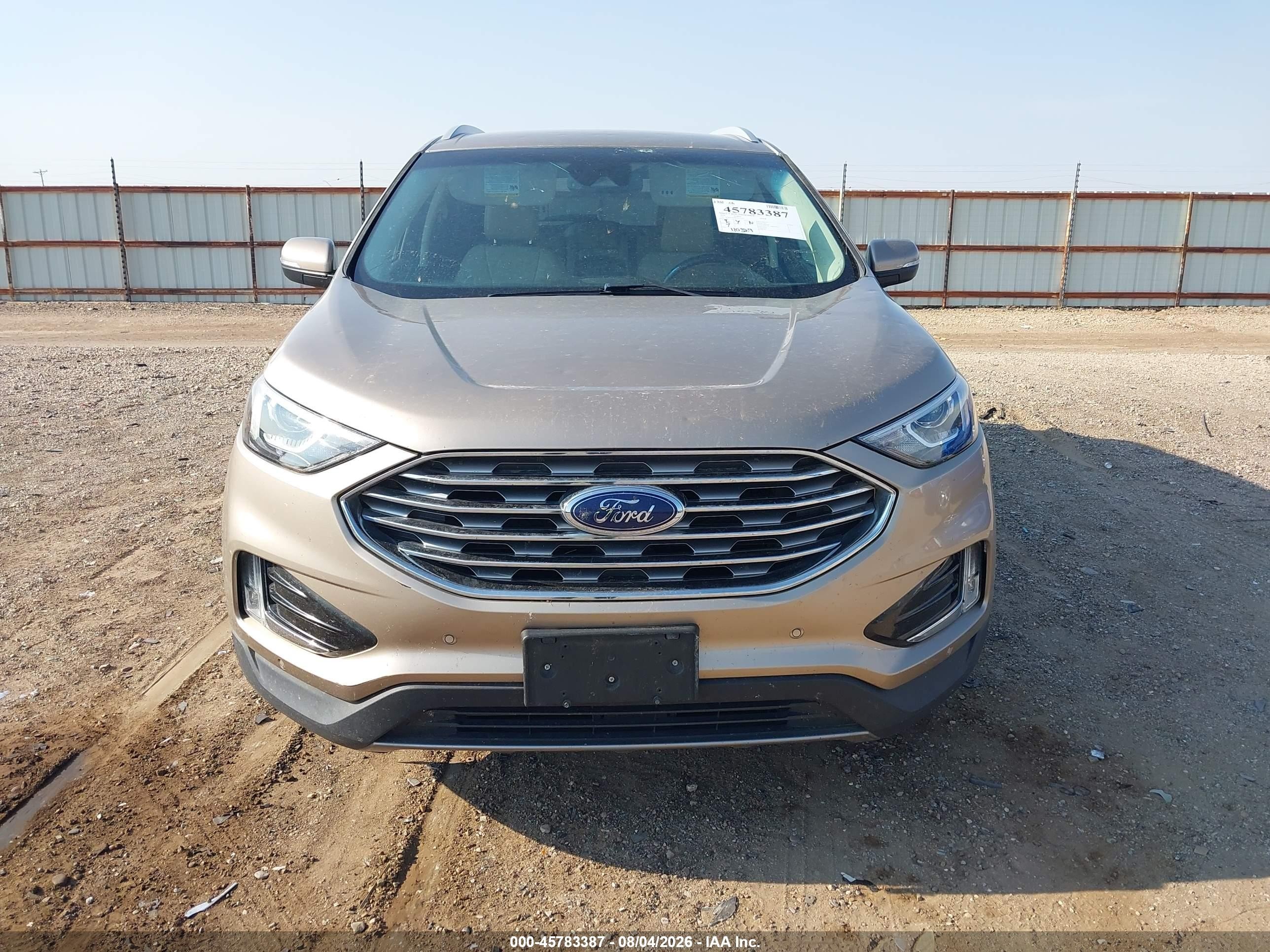 2020 Ford Edge Titanium Beige vin: 2FMPK3K96LBA55539