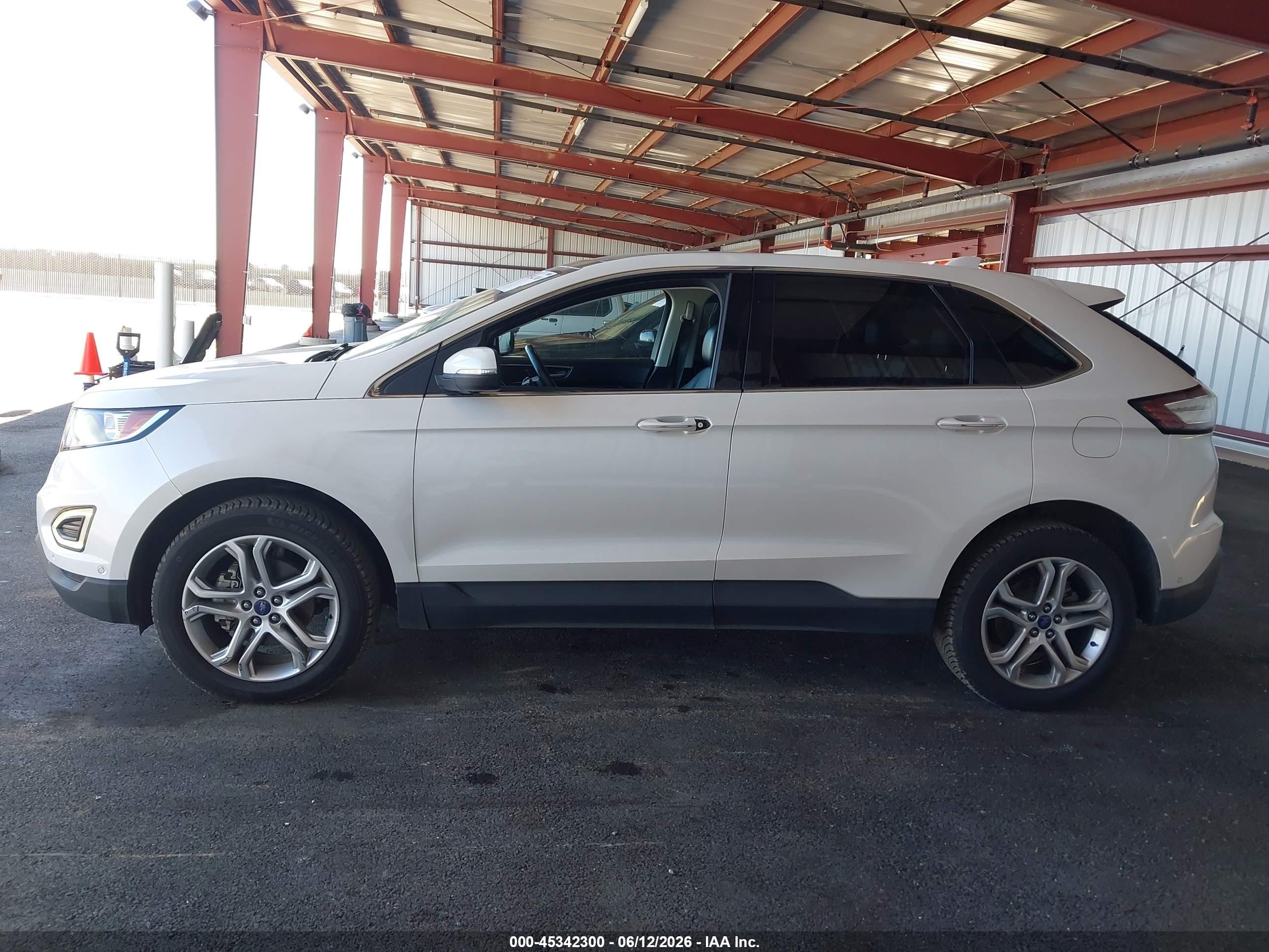 2015 Ford Edge Titanium Белый vin: 2FMPK3K98FBC35335