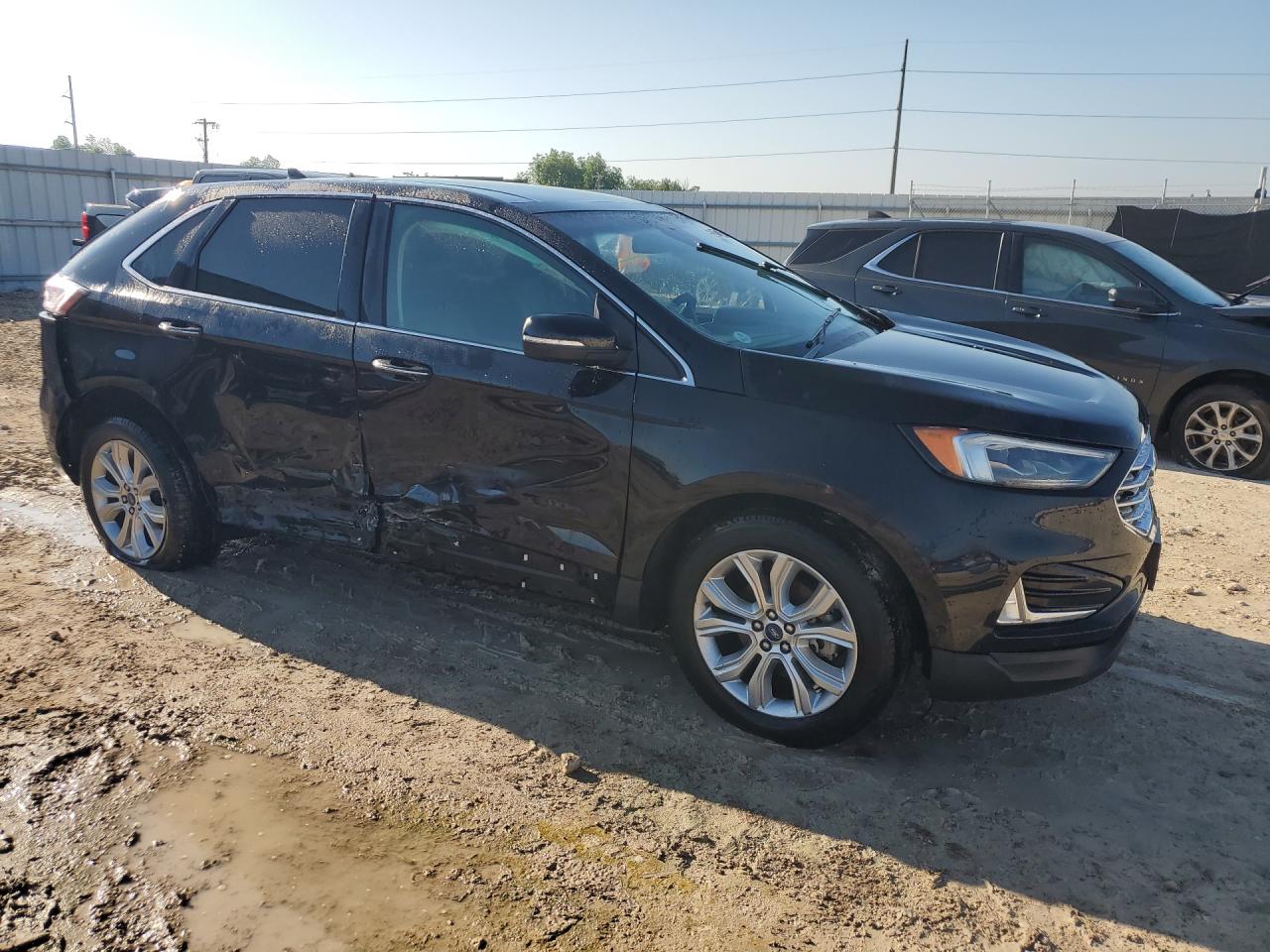 2020 Ford Edge Titanium Black vin: 2FMPK3K98LBA77266 Damage: Right Rear Door, Severe Damage, Replacement Required