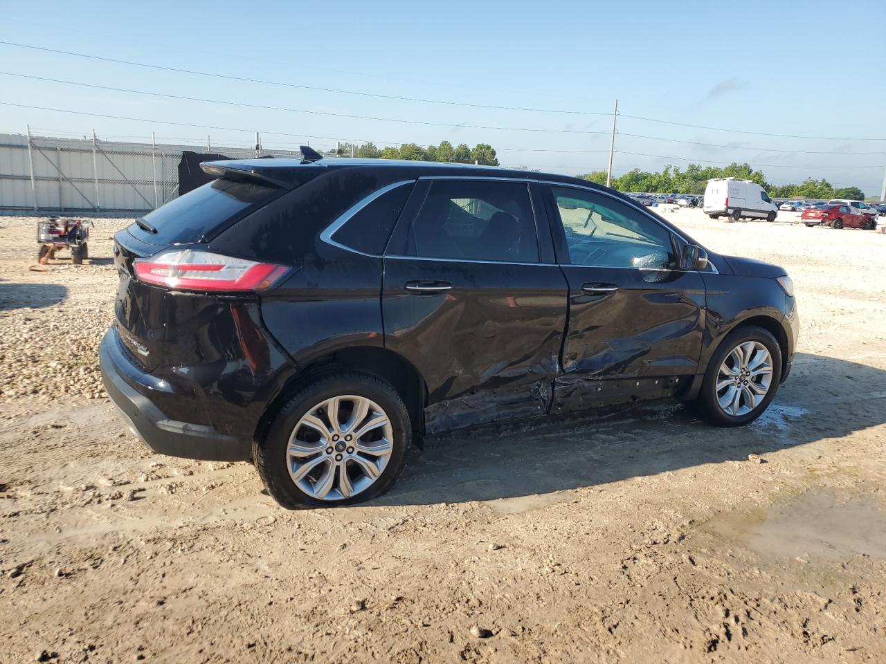 2020 Ford Edge Titanium Black vin: 2FMPK3K98LBA77266 Damage: Rear Bumper, Broken, Replacement Required