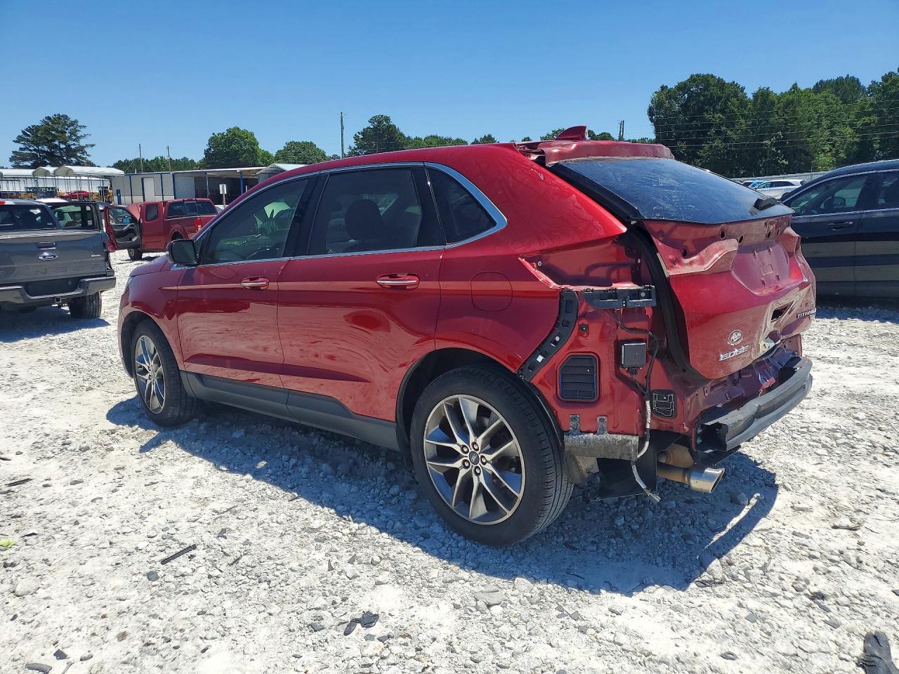 2016 Ford Edge Titanium Red vin: 2FMPK3K99GBB76636
