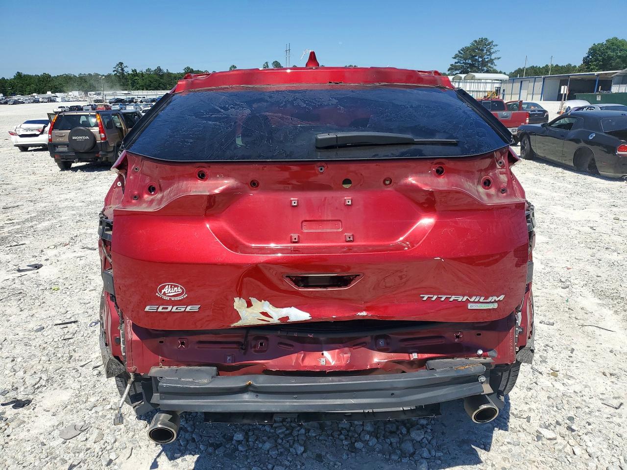 2016 Ford Edge Titanium Red vin: 2FMPK3K99GBB76636