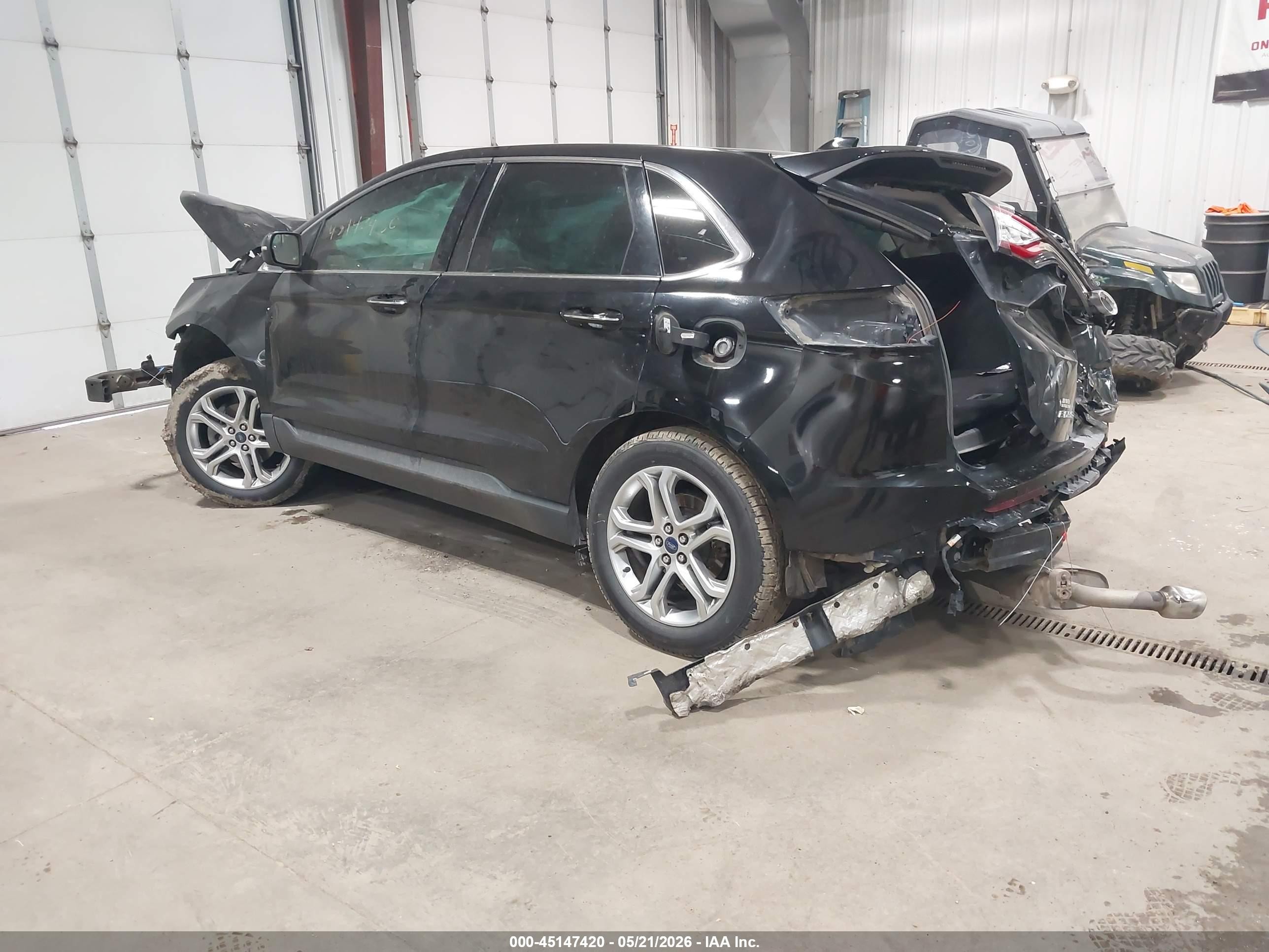 2017 Ford Edge Titanium Черный vin: 2FMPK3K9XHBB53061