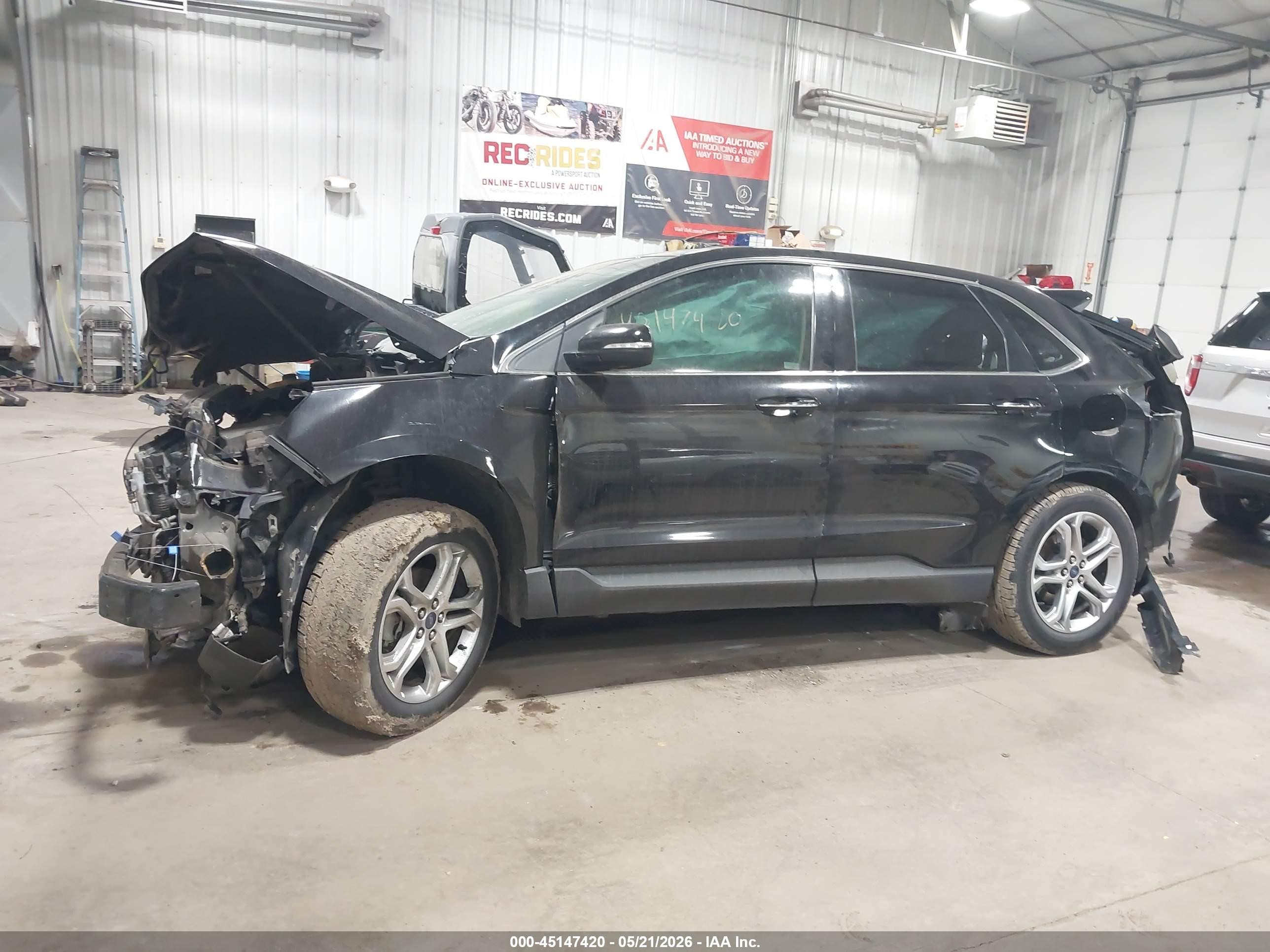 2017 Ford Edge Titanium Черный vin: 2FMPK3K9XHBB53061