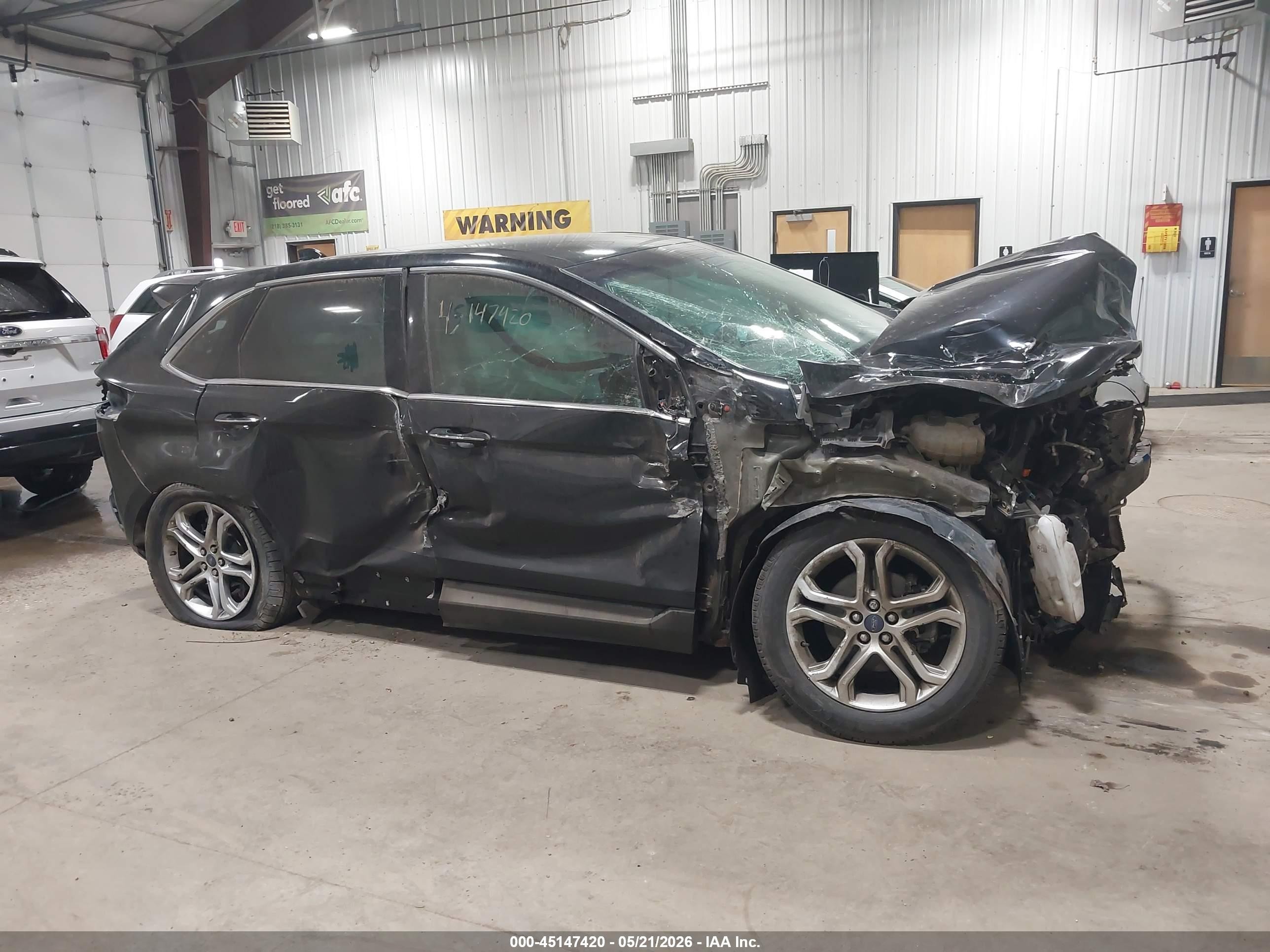2017 Ford Edge Titanium Черный vin: 2FMPK3K9XHBB53061