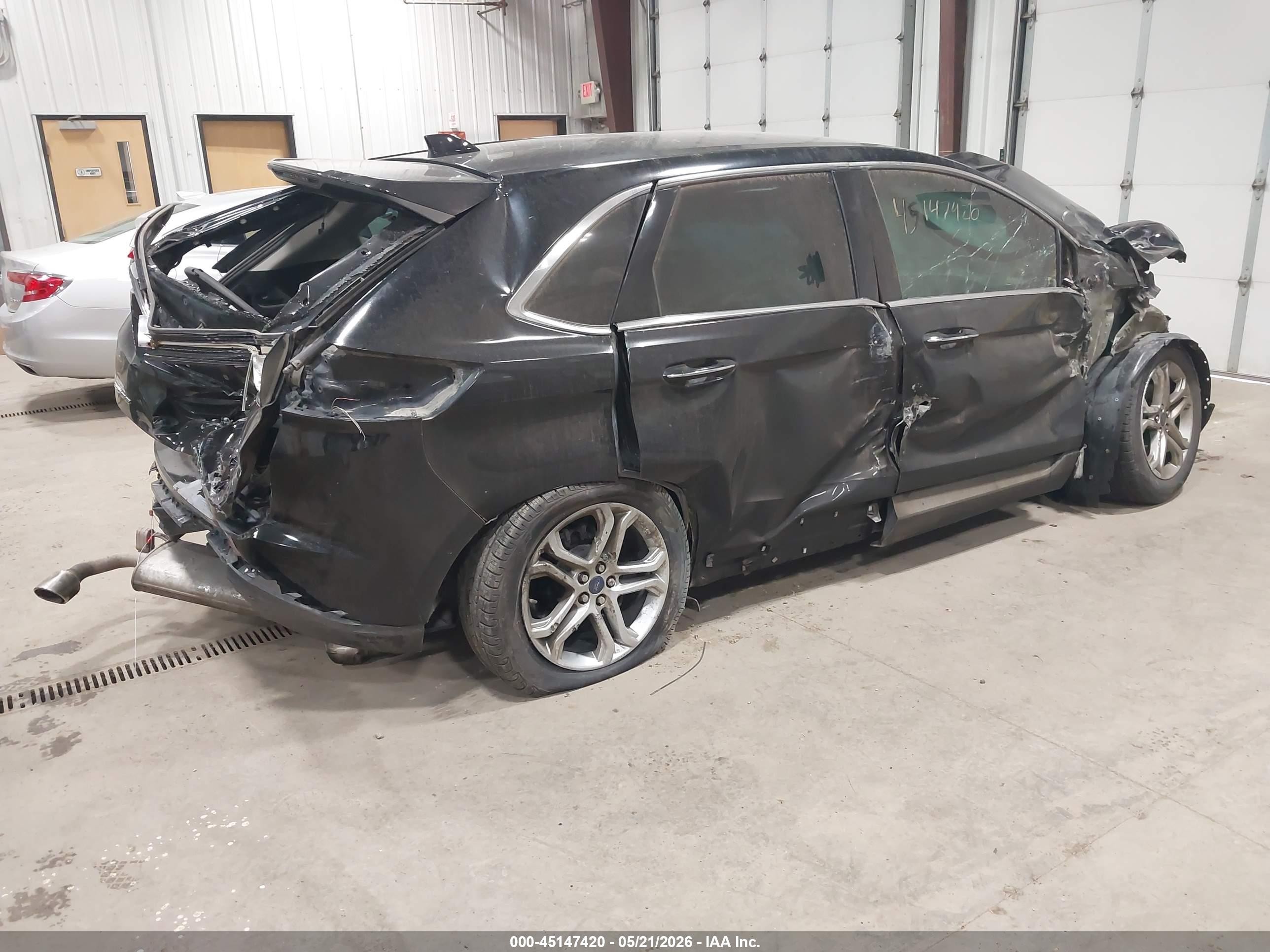 2017 Ford Edge Titanium Черный vin: 2FMPK3K9XHBB53061
