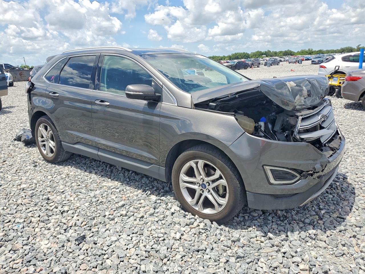 2018 Ford Edge Titanium Серый vin: 2FMPK3K9XJBC49682