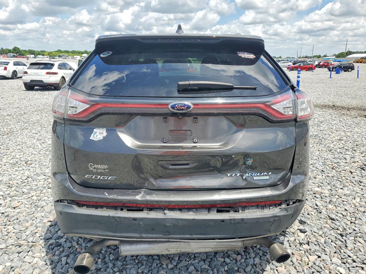2018 Ford Edge Titanium Серый vin: 2FMPK3K9XJBC49682
