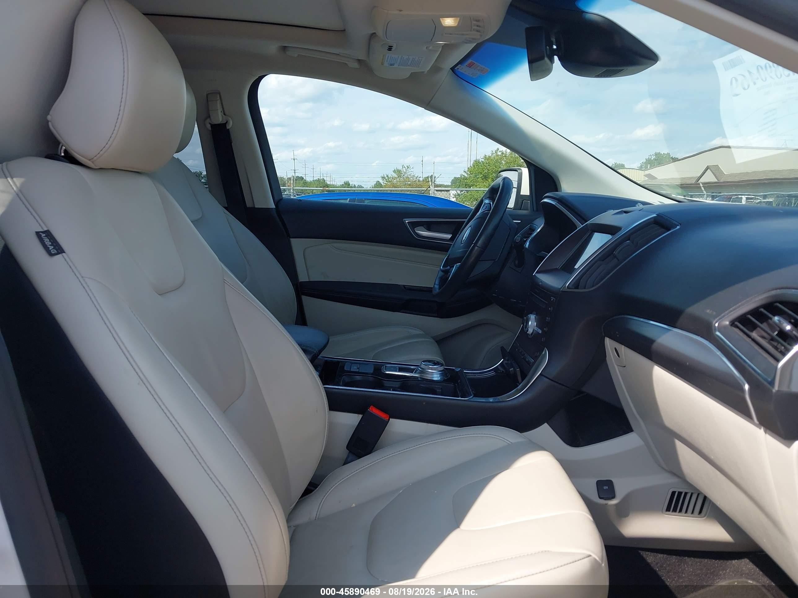 2019 Ford Edge Titanium White vin: 2FMPK3K9XKBB20598