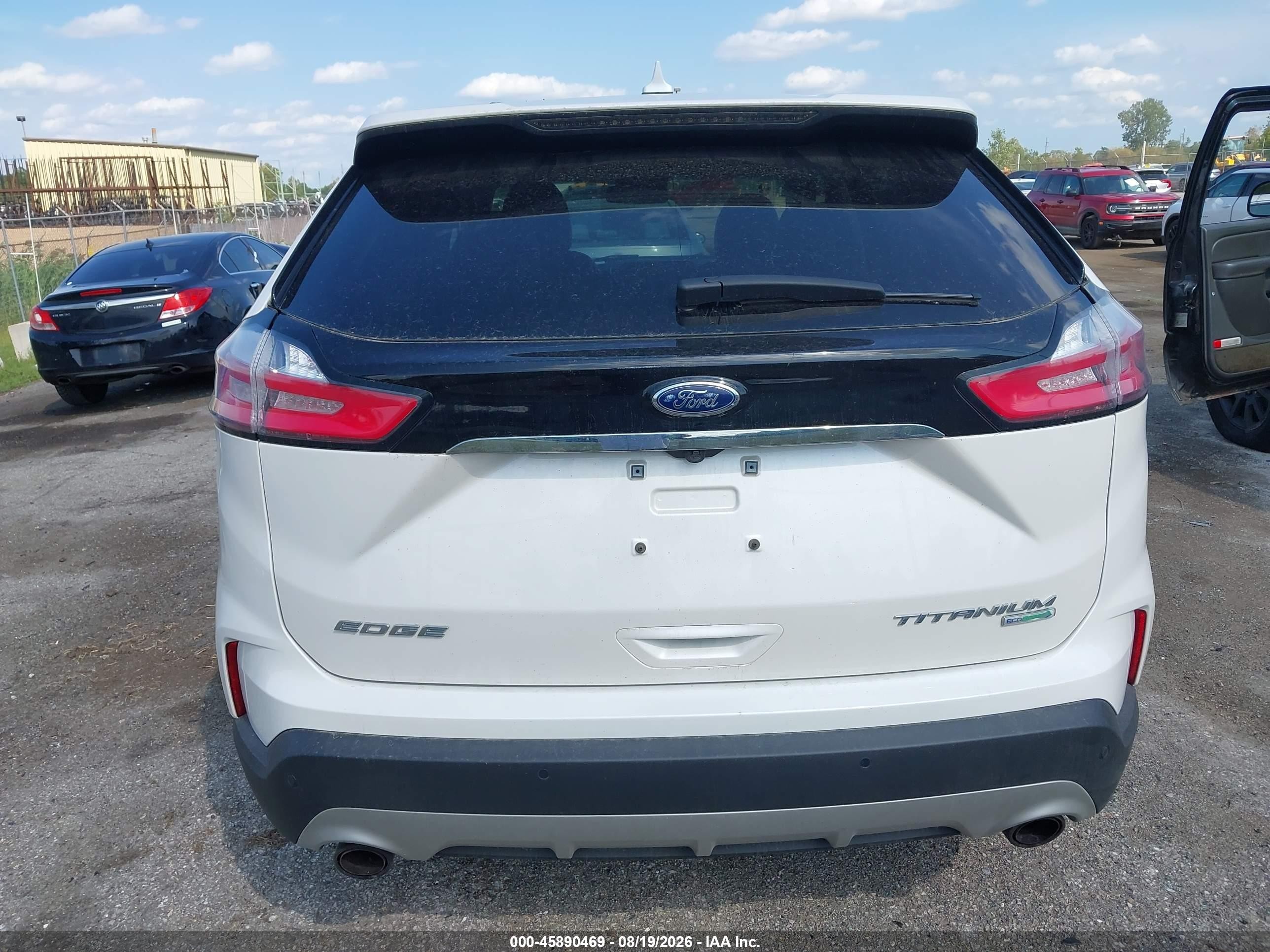 2019 Ford Edge Titanium White vin: 2FMPK3K9XKBB20598