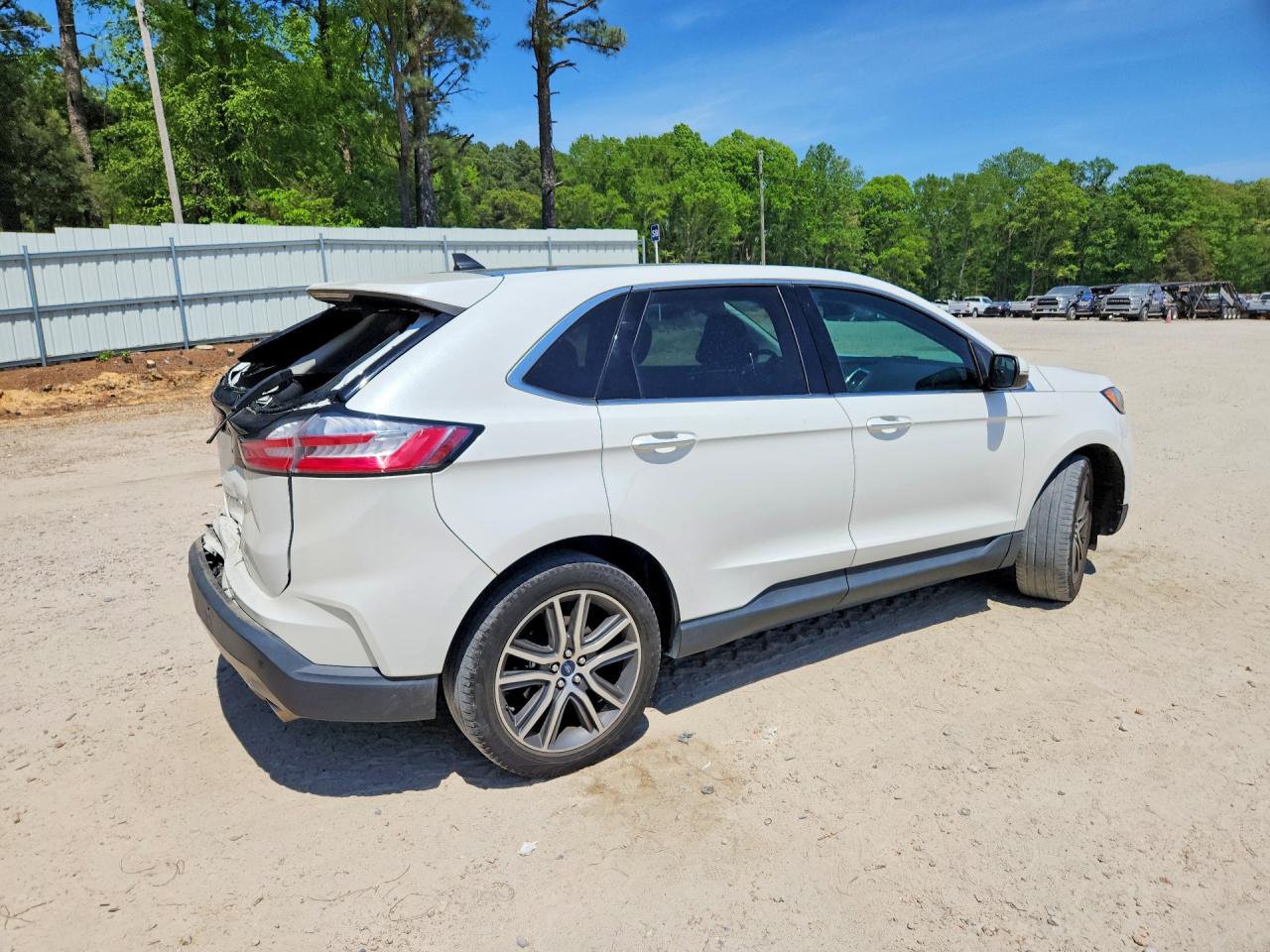 2021 Ford Edge Titanium White vin: 2FMPK3K9XMBA25557