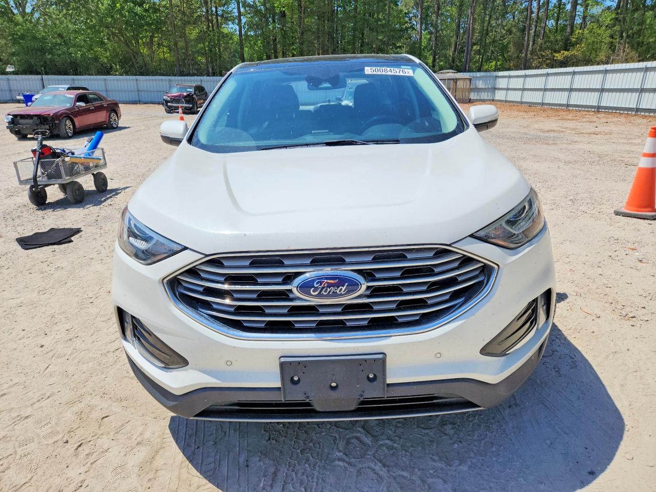 2021 Ford Edge Titanium White vin: 2FMPK3K9XMBA25557
