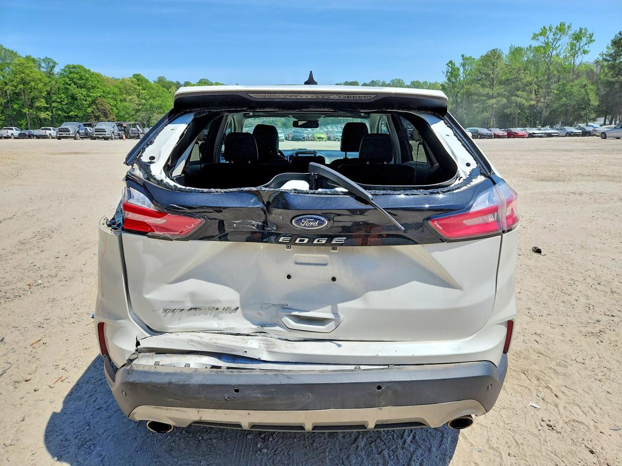 2021 Ford Edge Titanium White vin: 2FMPK3K9XMBA25557