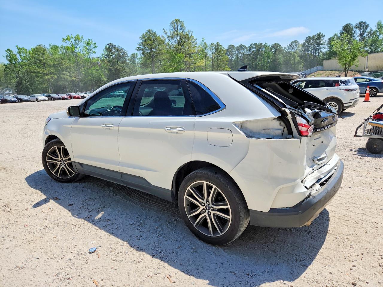 2021 Ford Edge Titanium White vin: 2FMPK3K9XMBA25557