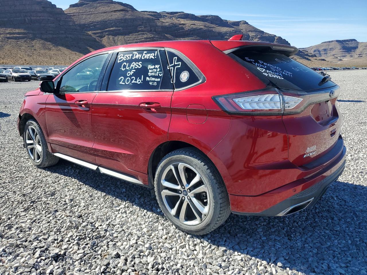 2017 Ford Edge Sport Red vin: 2FMPK4AP5HBC16475