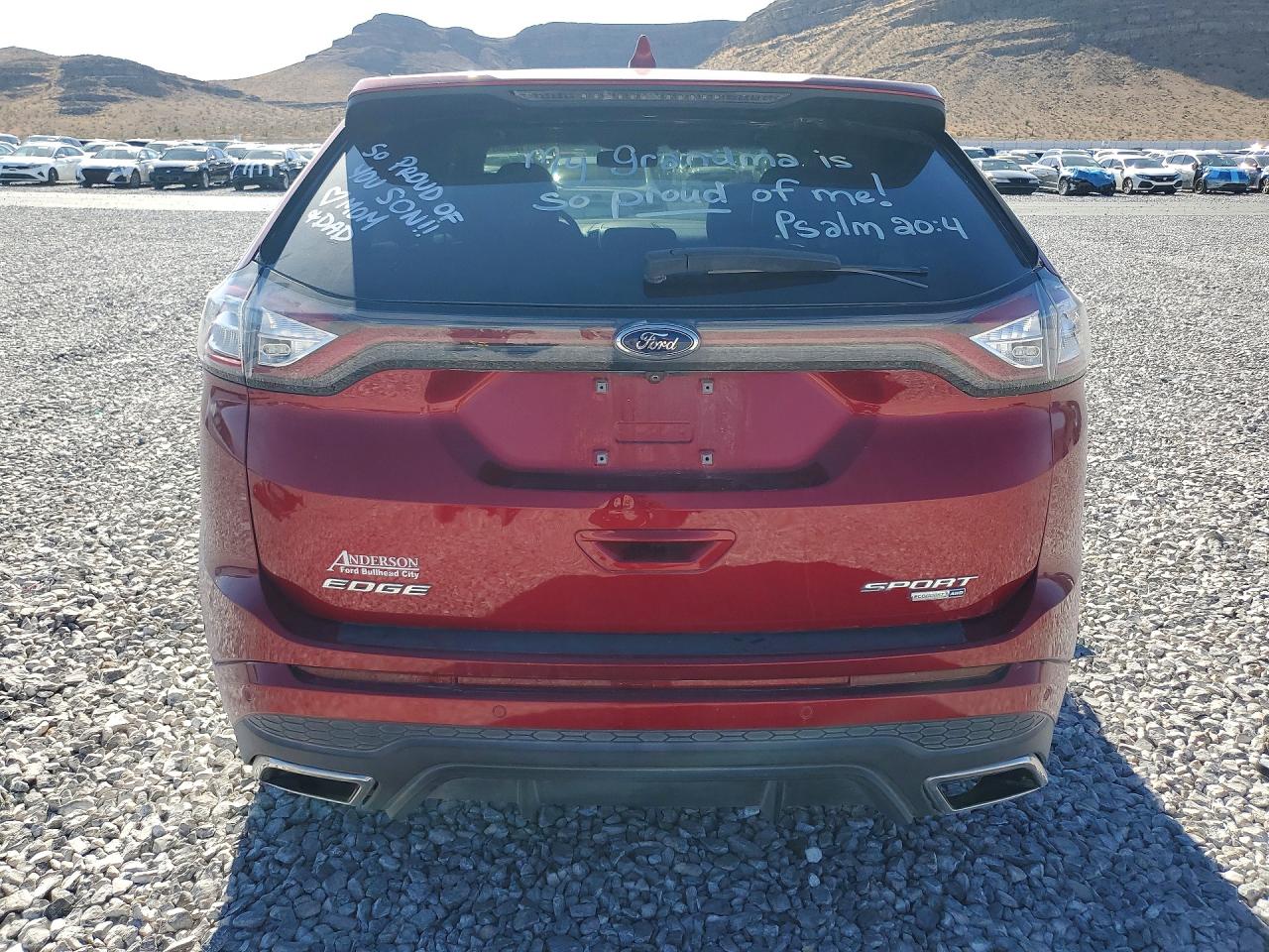 2017 Ford Edge Sport Red vin: 2FMPK4AP5HBC16475