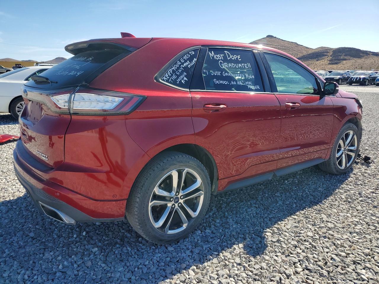 2017 Ford Edge Sport Red vin: 2FMPK4AP5HBC16475