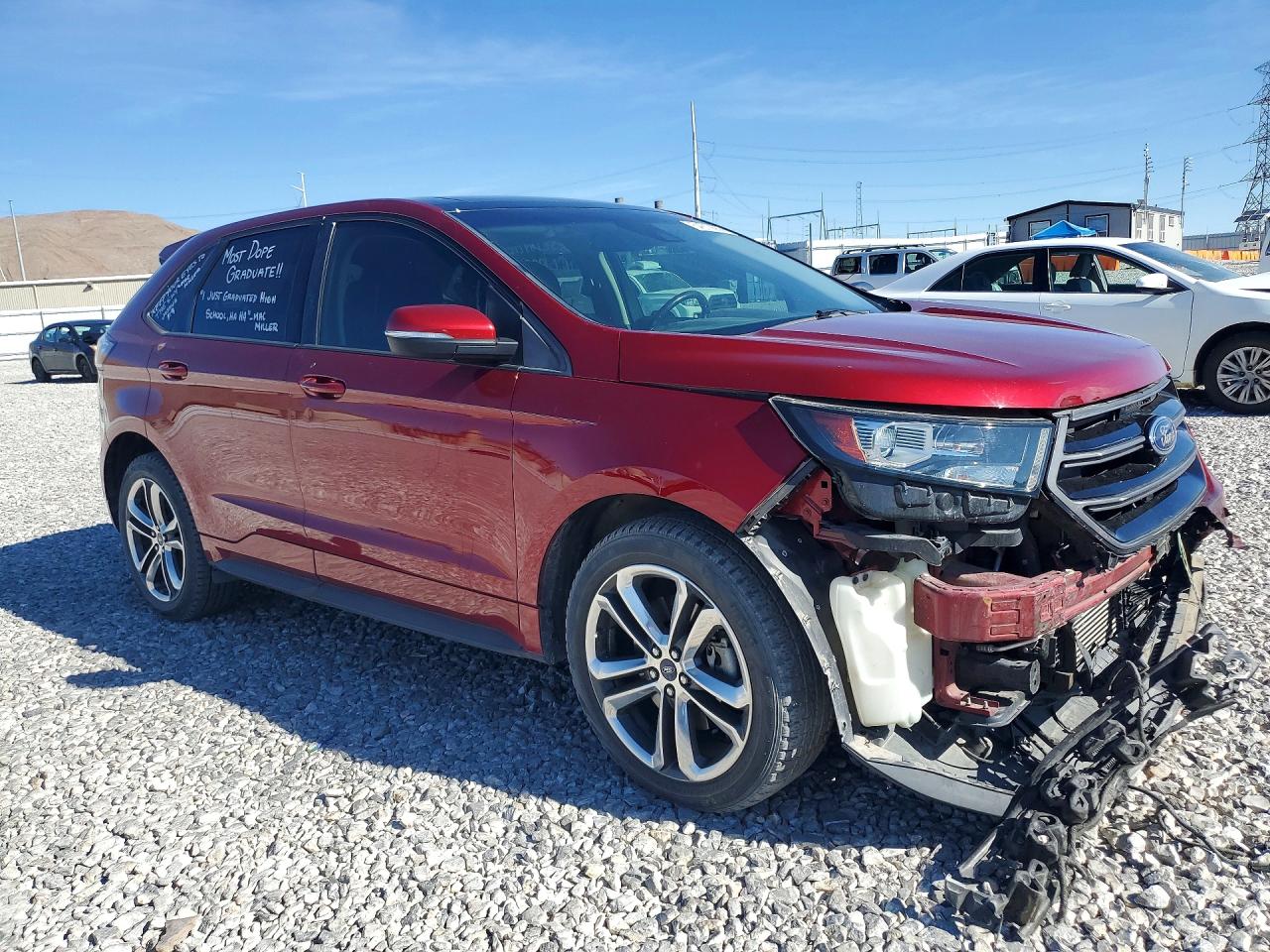 2017 Ford Edge Sport Red vin: 2FMPK4AP5HBC16475
