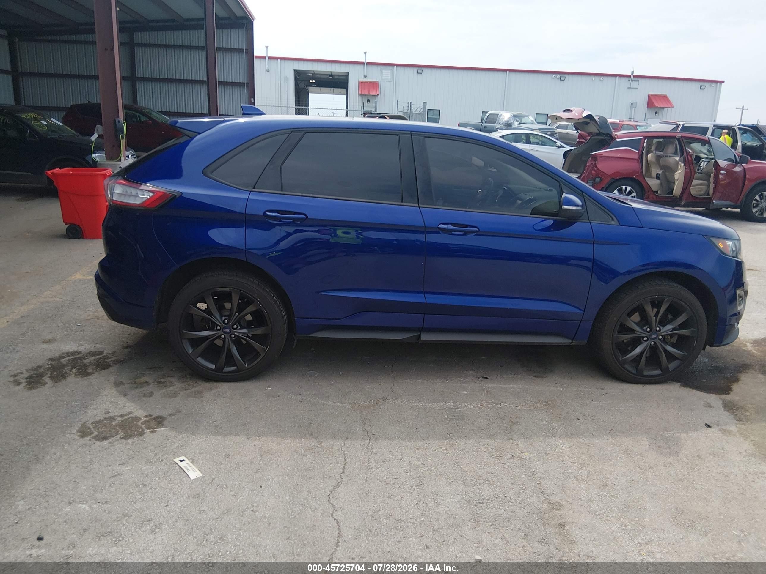 2015 Ford Edge Sport Blue vin: 2FMPK4AP6FBC03599