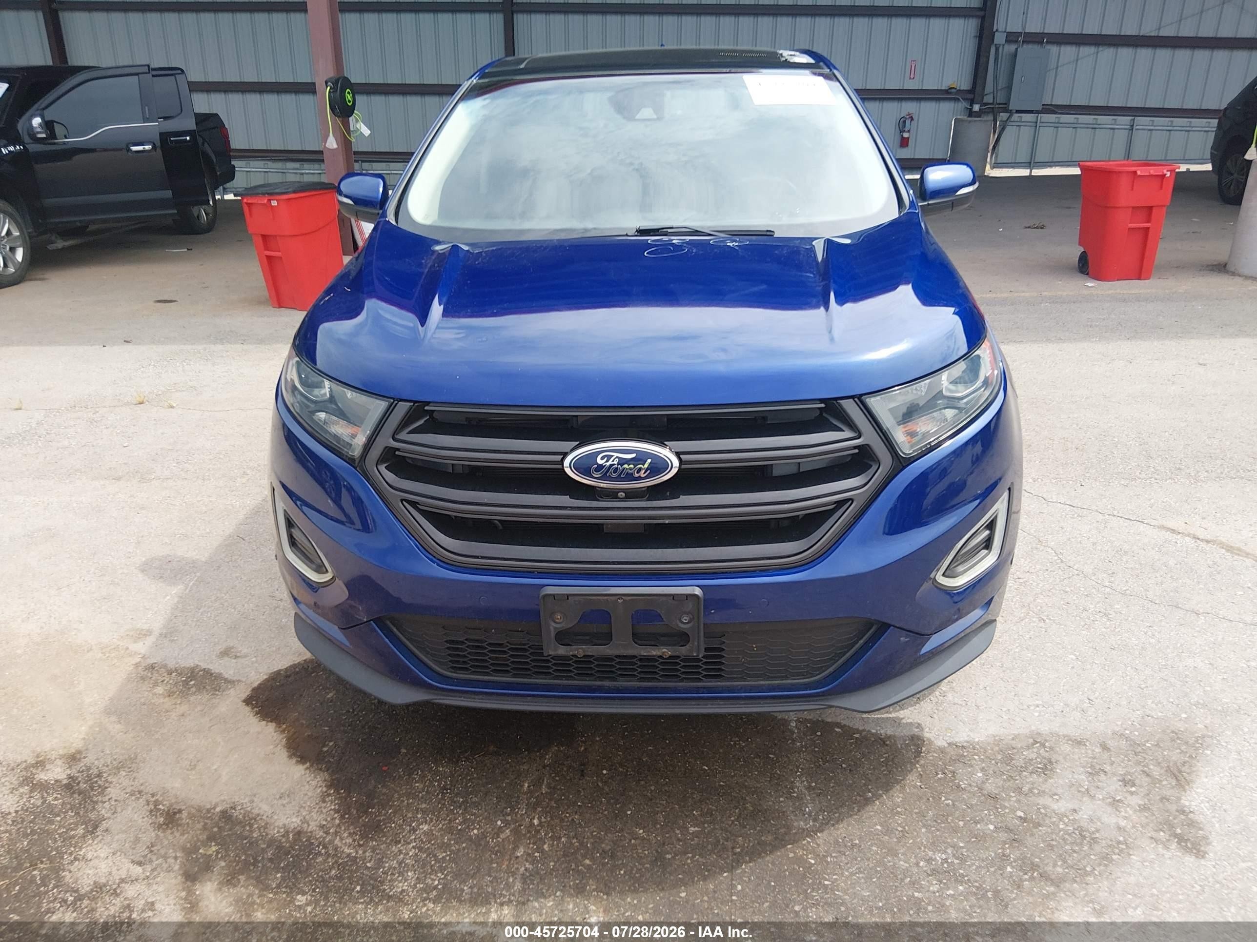 2015 Ford Edge Sport Blue vin: 2FMPK4AP6FBC03599