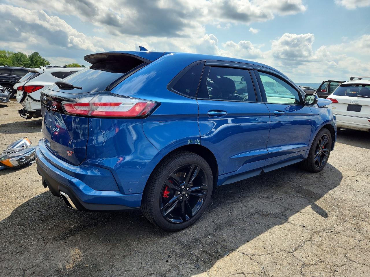 2019 Ford Edge St Blue vin: 2FMPK4AP6KBB11421