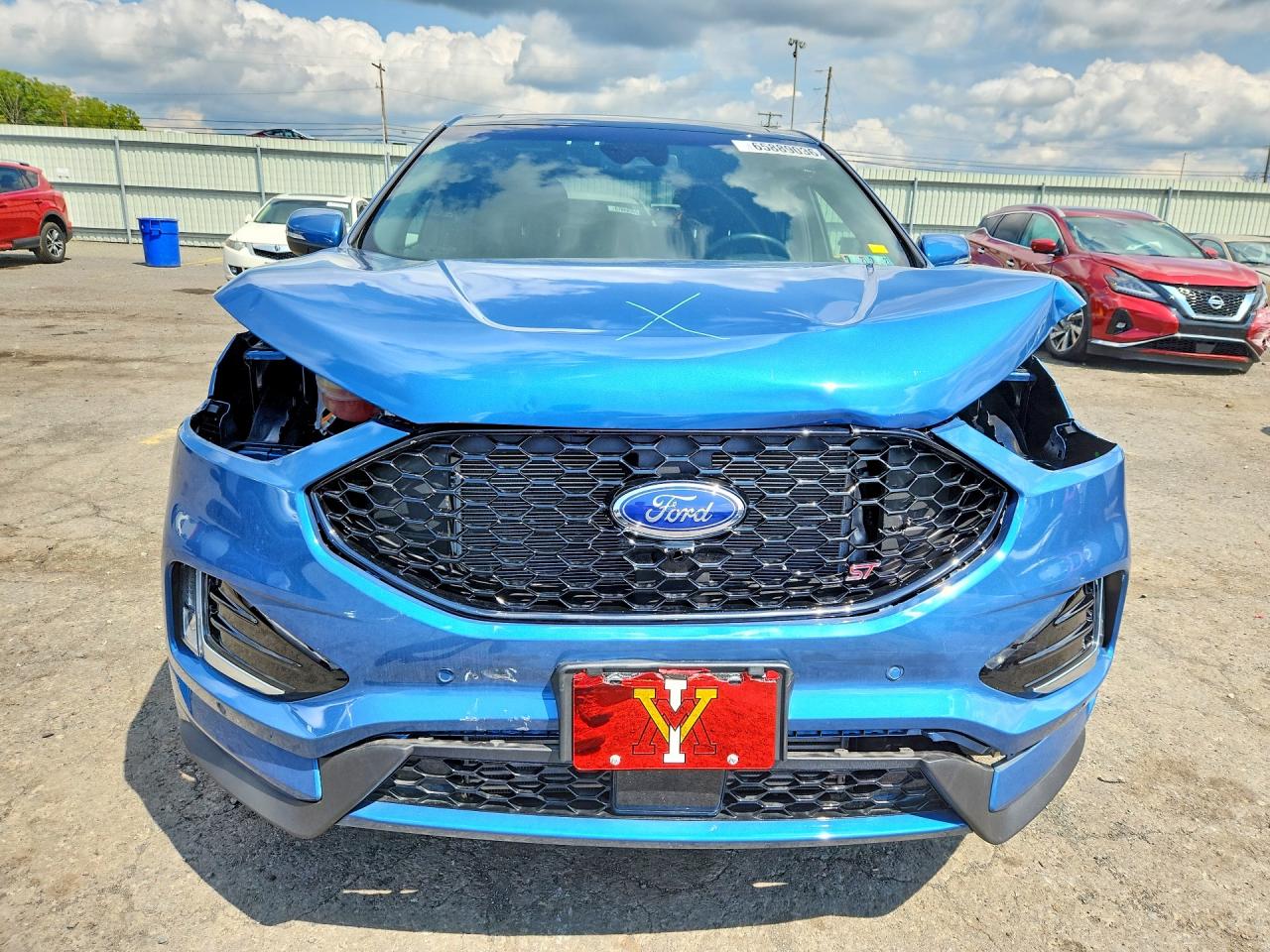 2019 Ford Edge St Blue vin: 2FMPK4AP6KBB11421