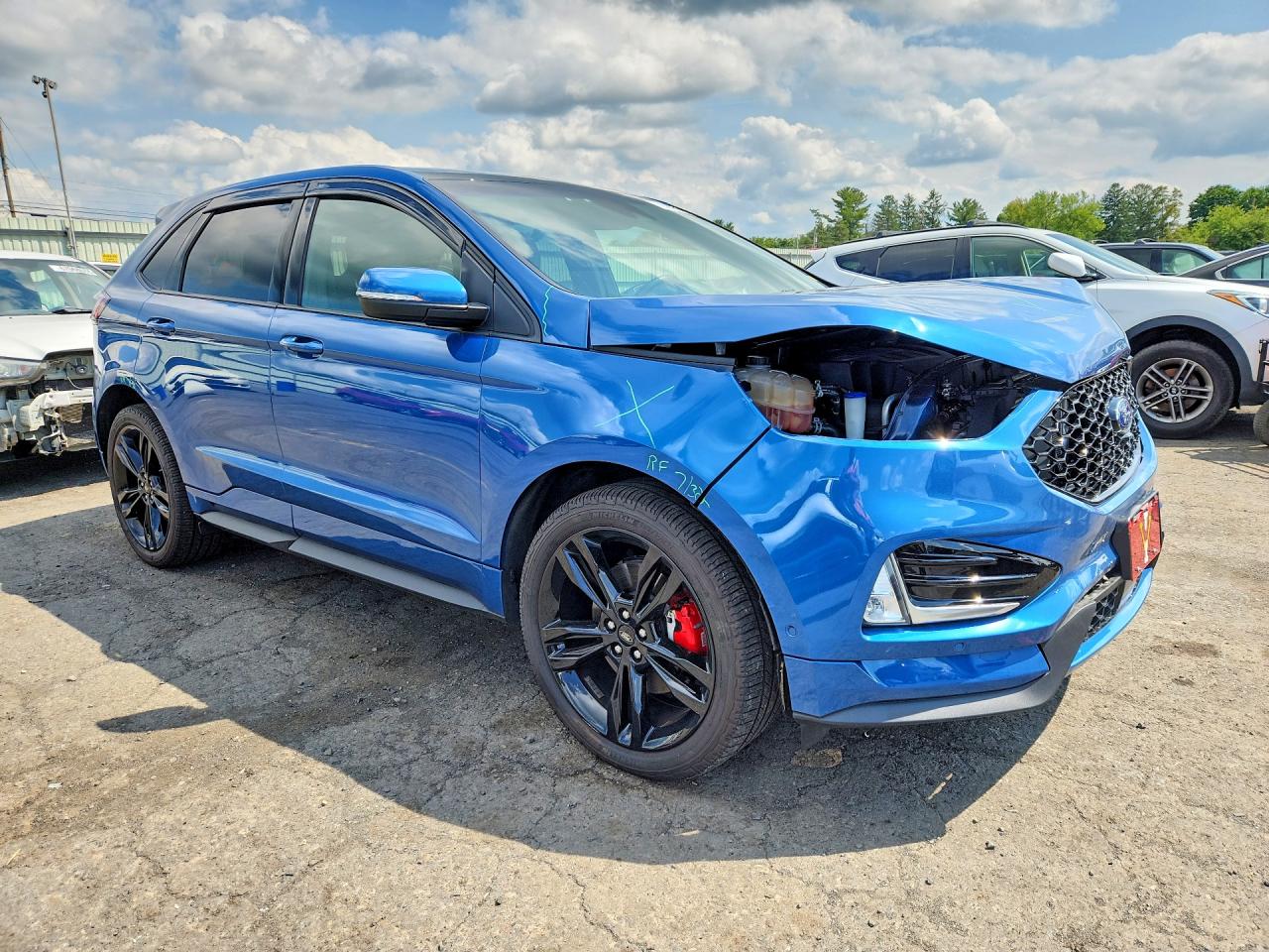 2019 Ford Edge St Blue vin: 2FMPK4AP6KBB11421