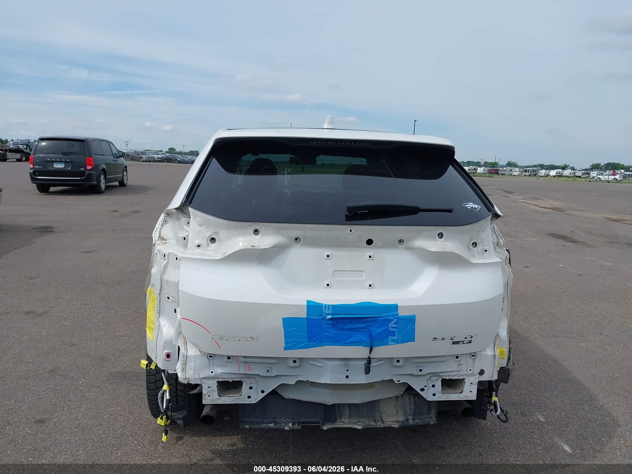 2015 Ford Edge Sport White vin: 2FMPK4AP7FBB75571