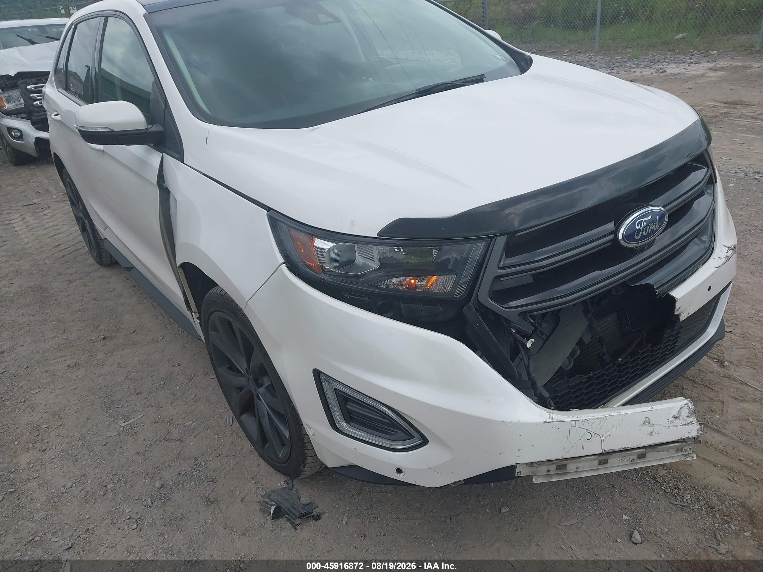 2015 Ford Edge Sport Белый vin: 2FMPK4AP7FBC10447