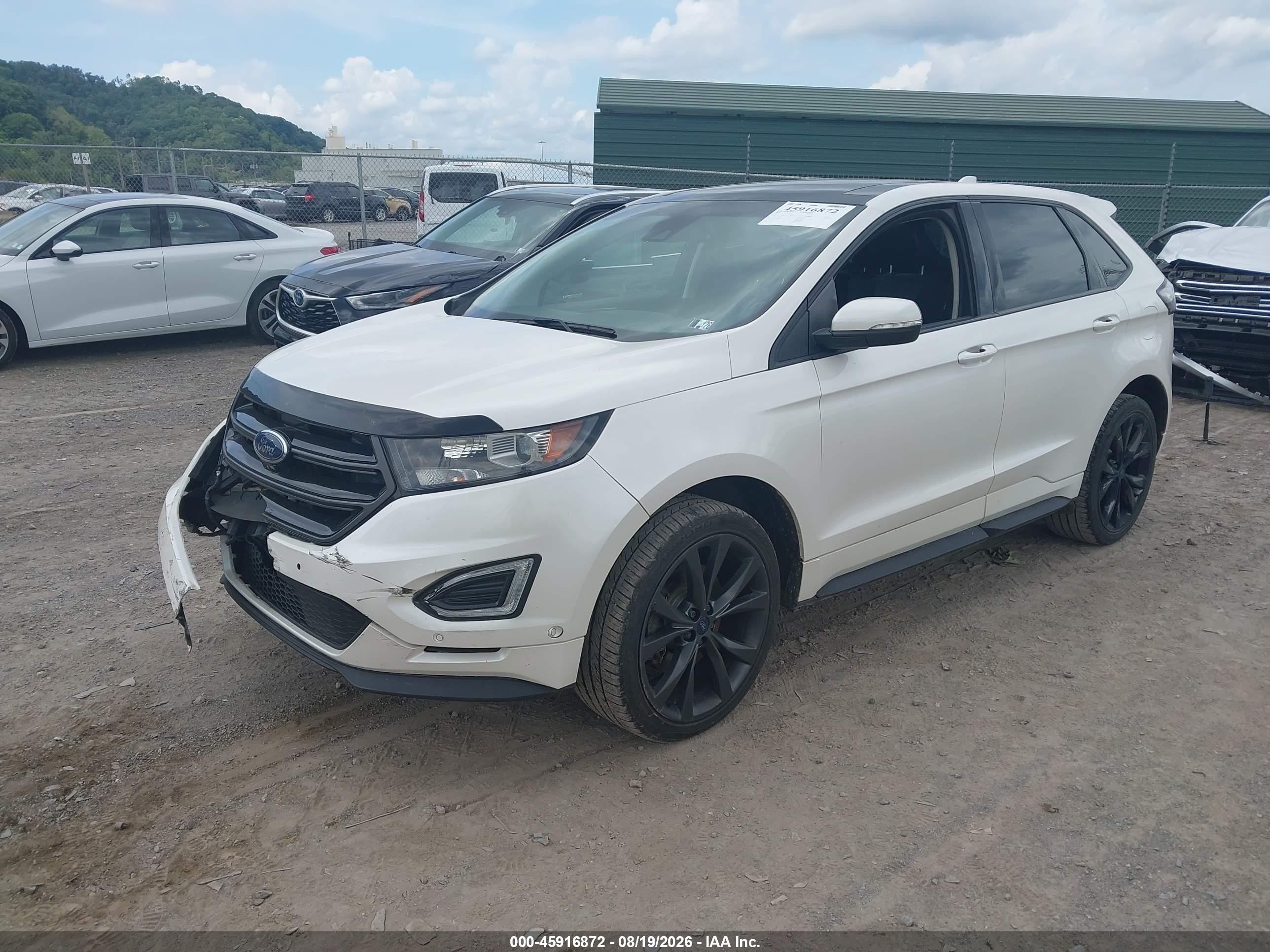 2015 Ford Edge Sport Белый vin: 2FMPK4AP7FBC10447