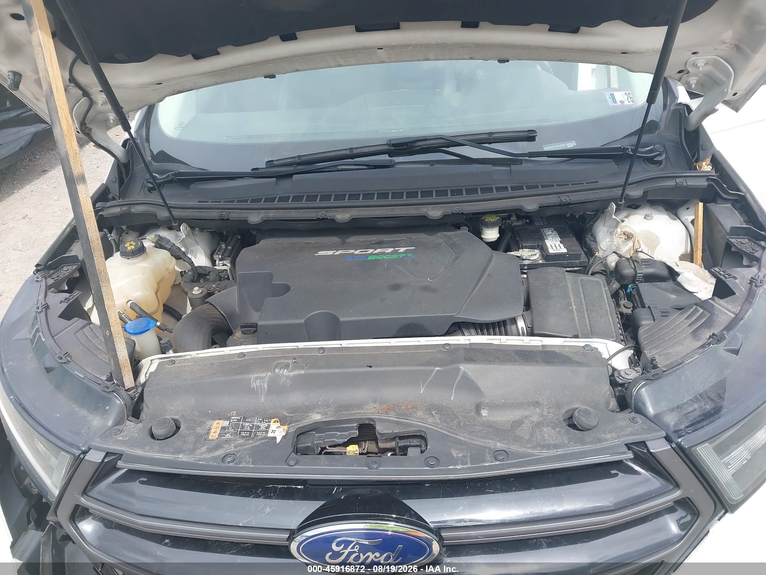 2015 Ford Edge Sport Белый vin: 2FMPK4AP7FBC10447