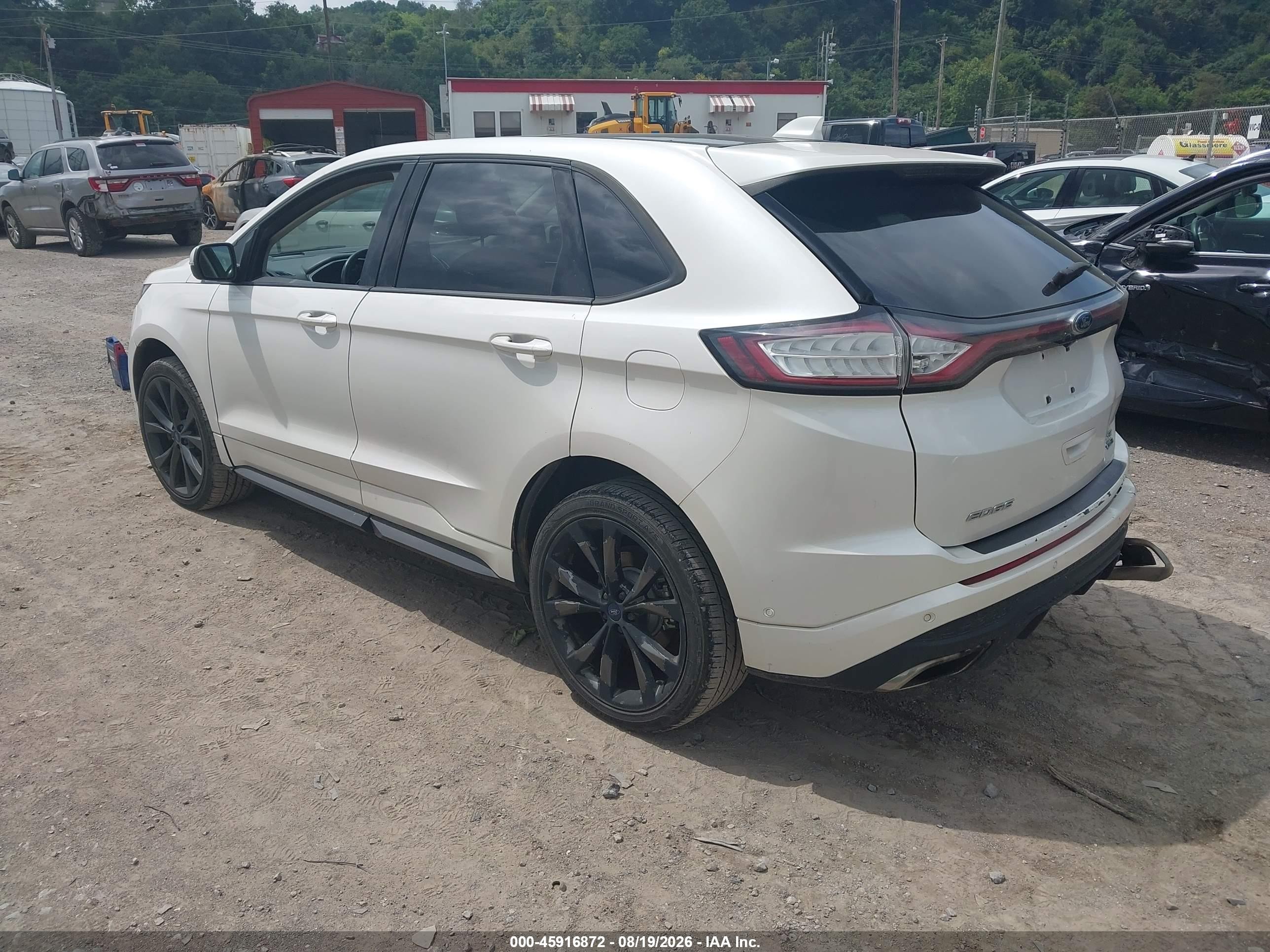 2015 Ford Edge Sport Белый vin: 2FMPK4AP7FBC10447