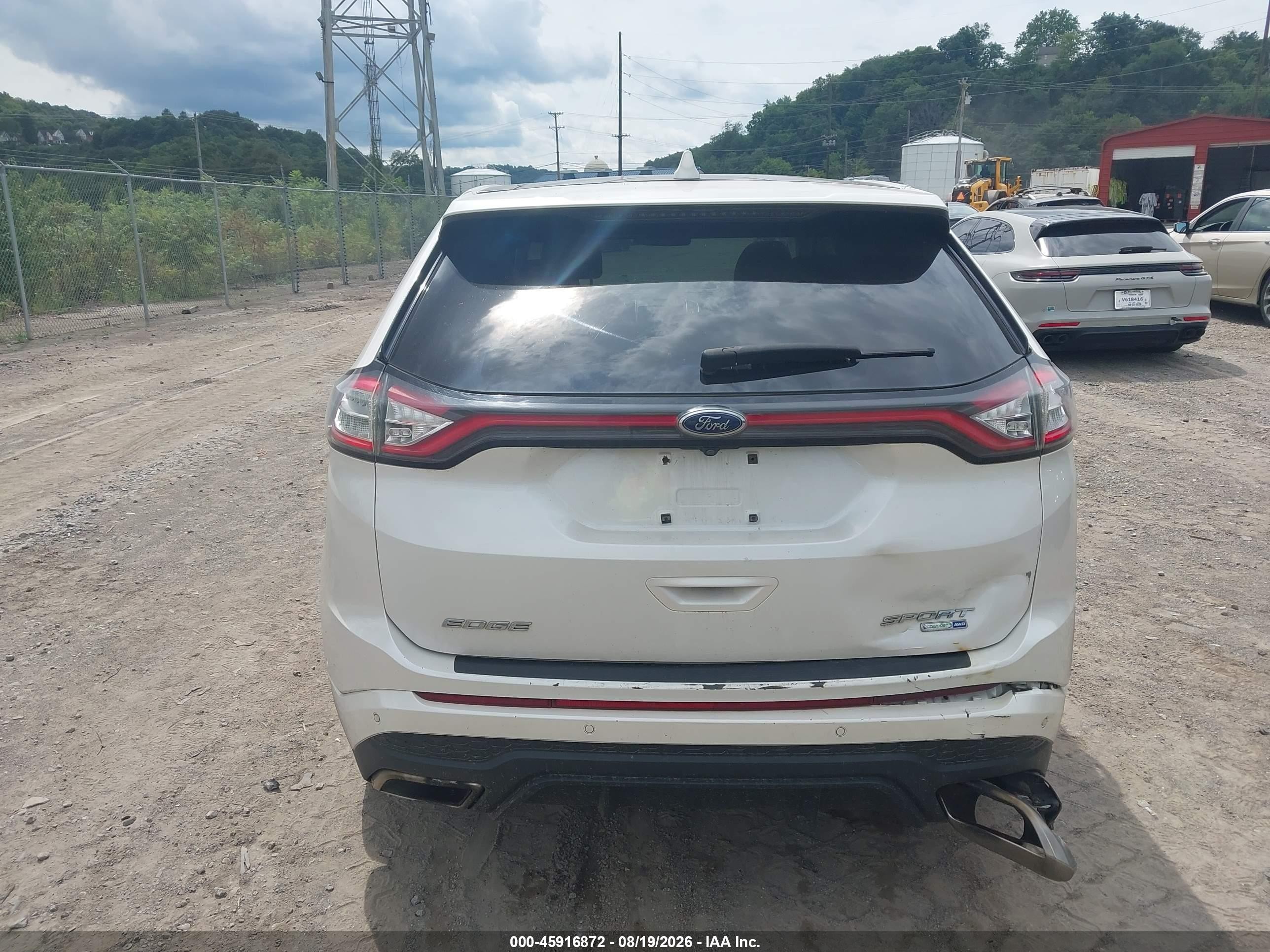 2015 Ford Edge Sport Белый vin: 2FMPK4AP7FBC10447