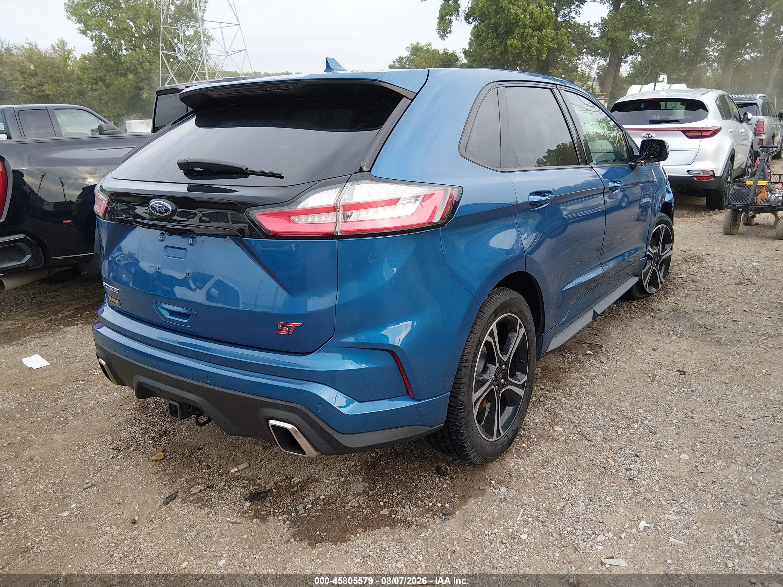 2019 Ford Edge St Blue vin: 2FMPK4AP7KBB68078