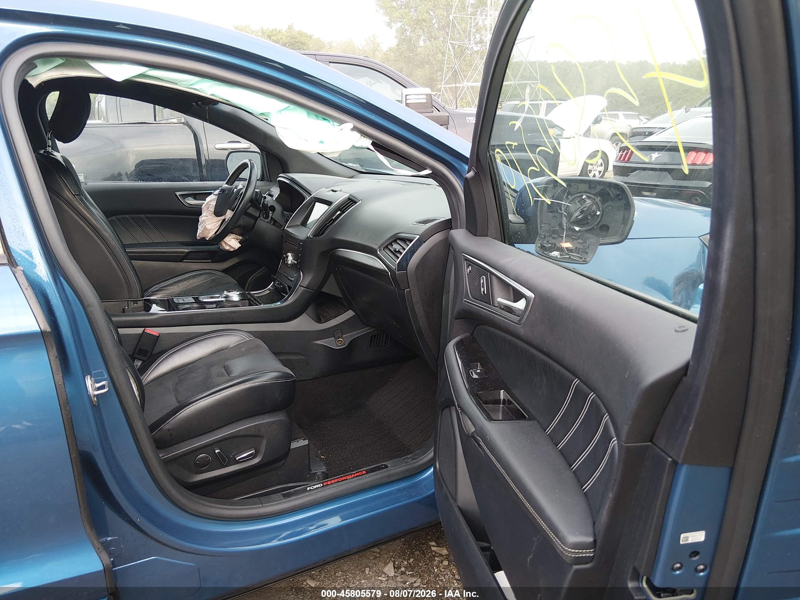 2019 Ford Edge St Blue vin: 2FMPK4AP7KBB68078